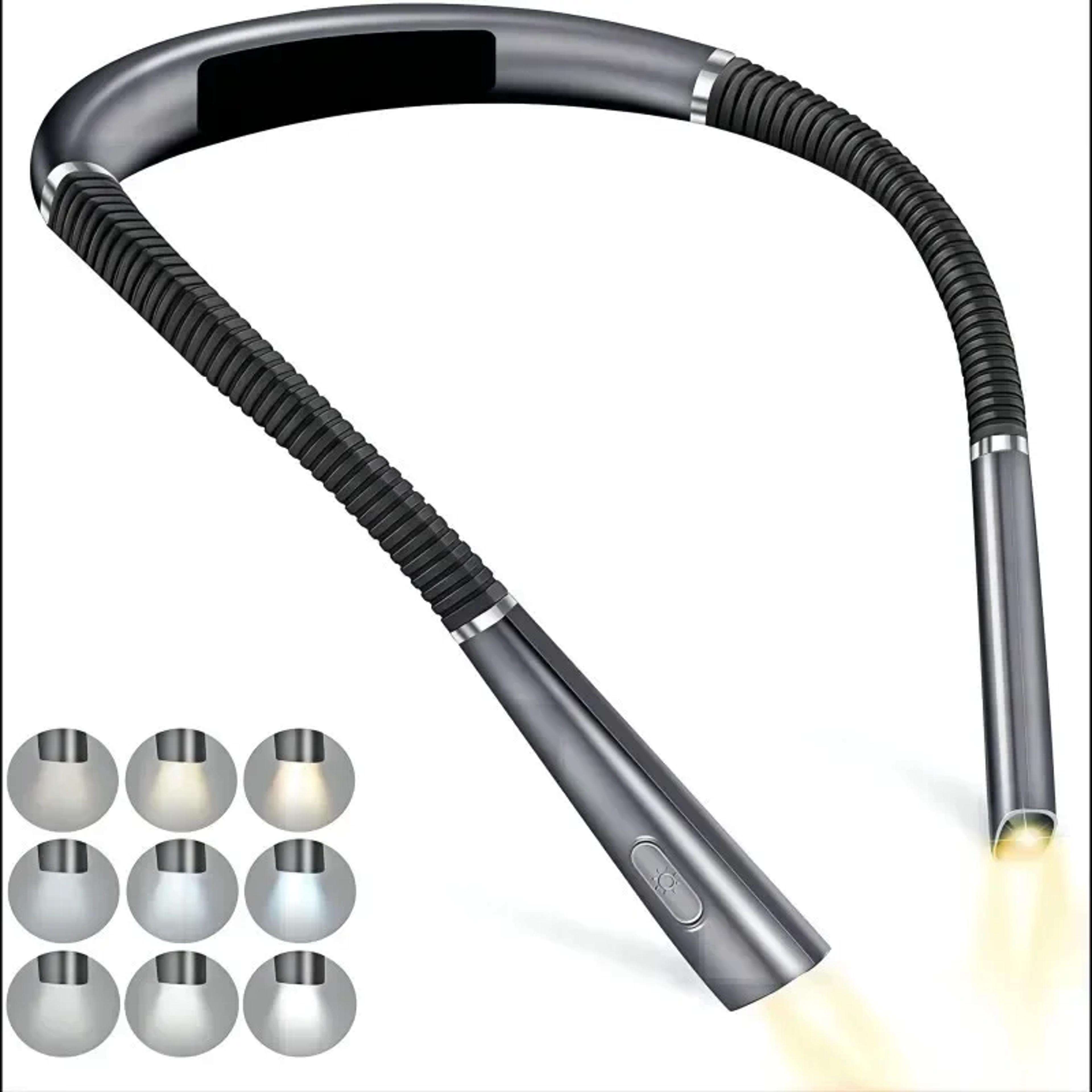 rechargeable neck reading light hands free led book light for reading in bed
