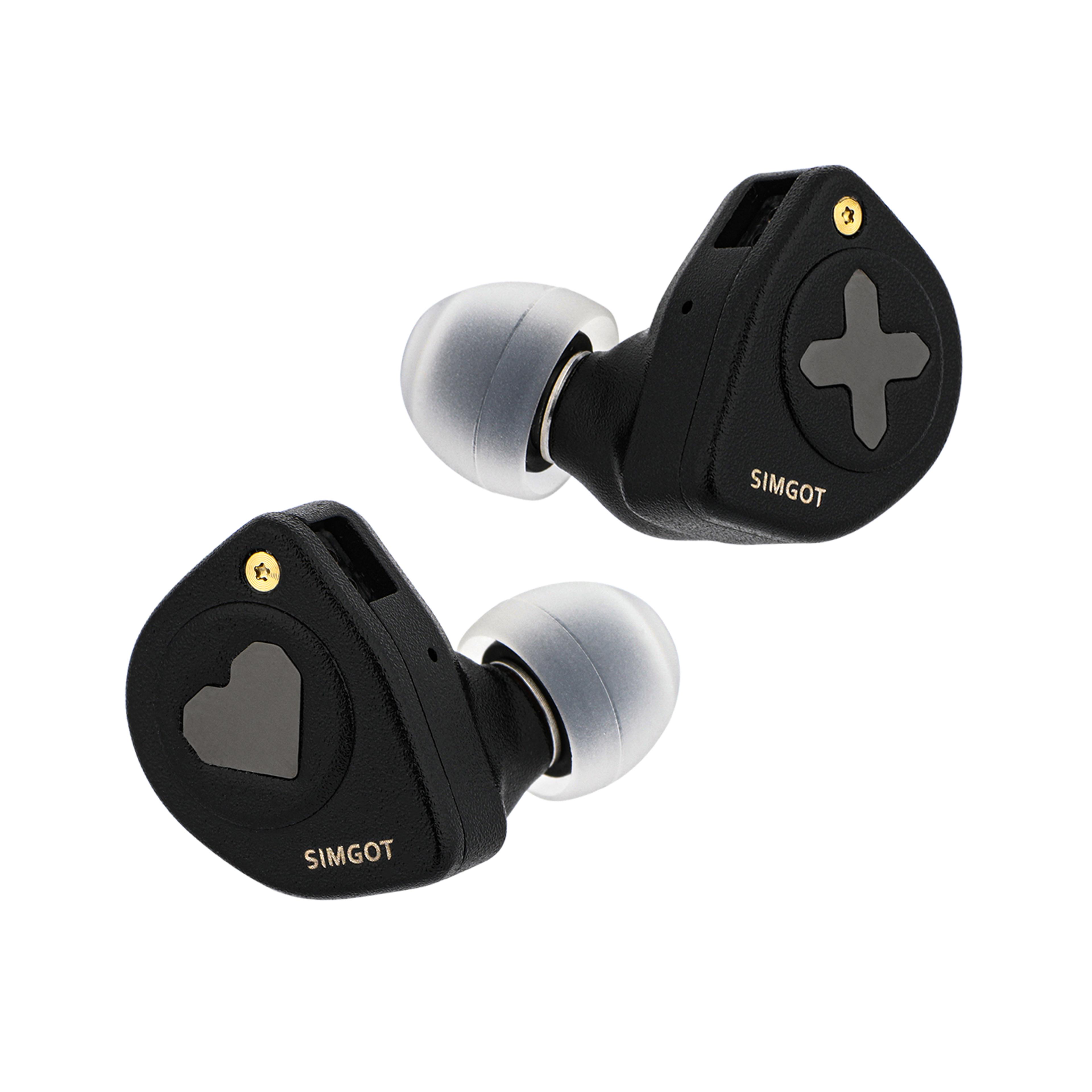 hybrid driver iem earbuds hifi wired in ear monitors with detachable tuning nozzles