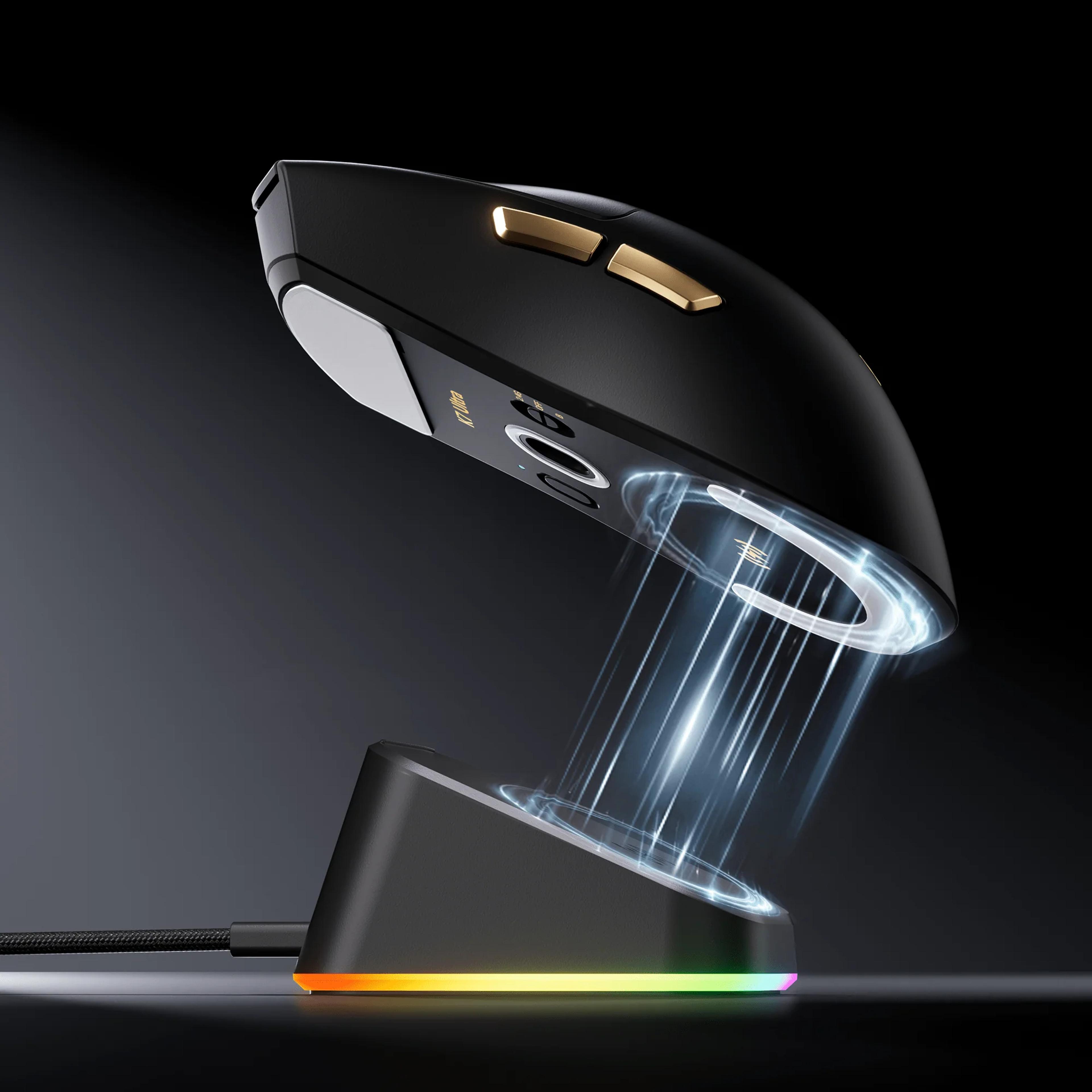 ultra wireless gaming mouse polling lightweight magnetic charging dock esports
