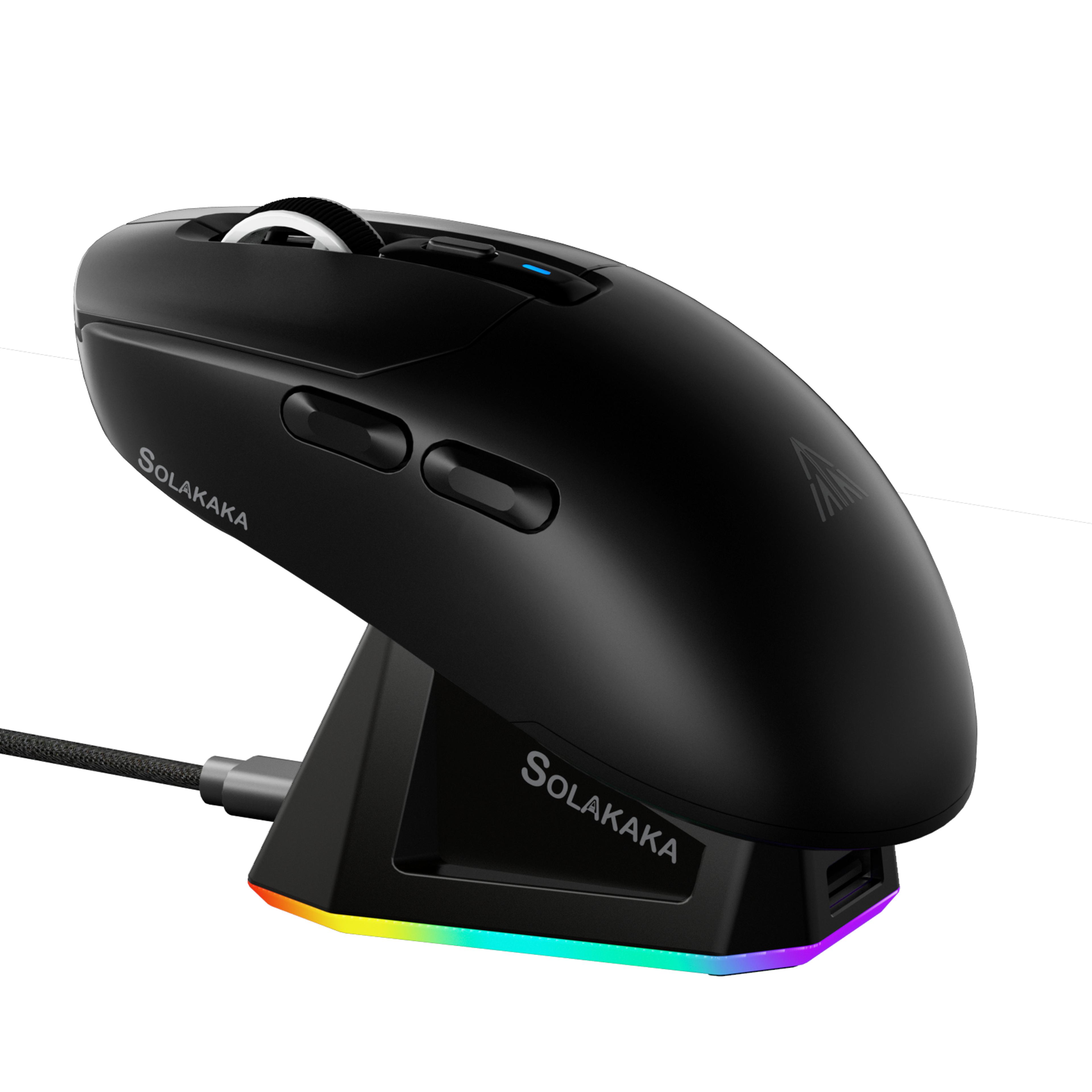tri mode wireless gaming mouse dpi rgb magnetic charging dock ultra light