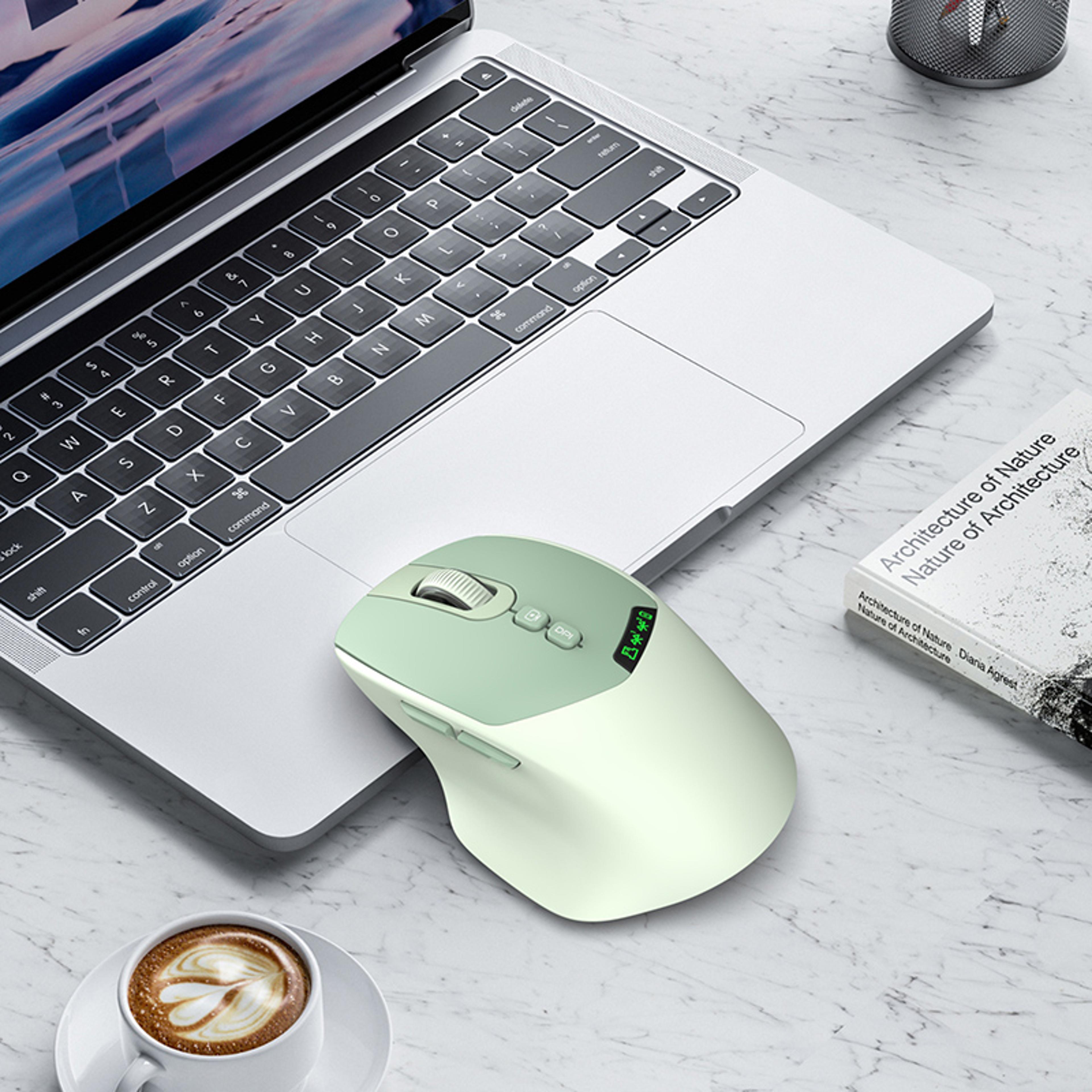 wireless mouse for laptop & pc with bluetooth multi device connectivity