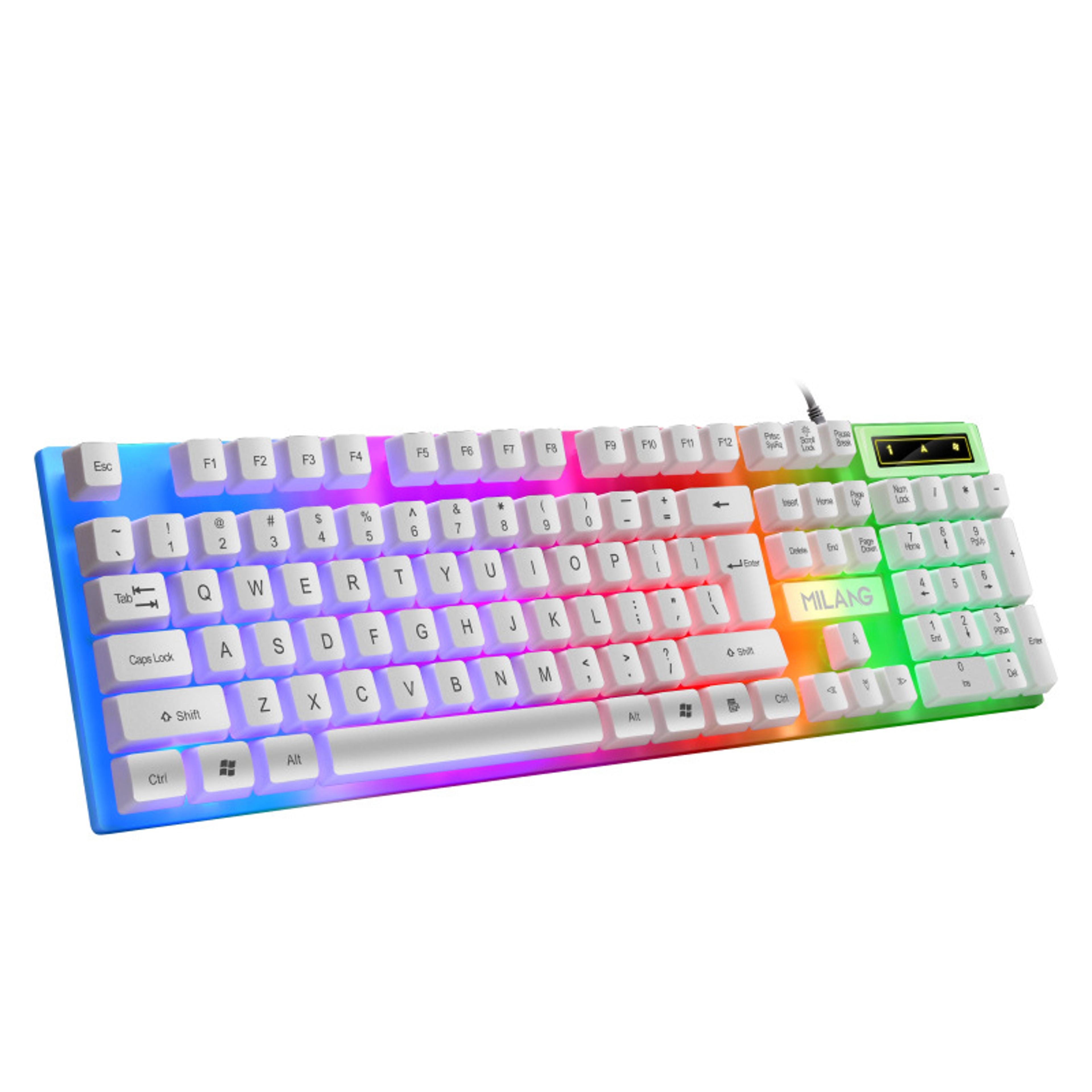 rgb mechanical feel gaming keyboard wired usb keyboard for pc laptop & mac