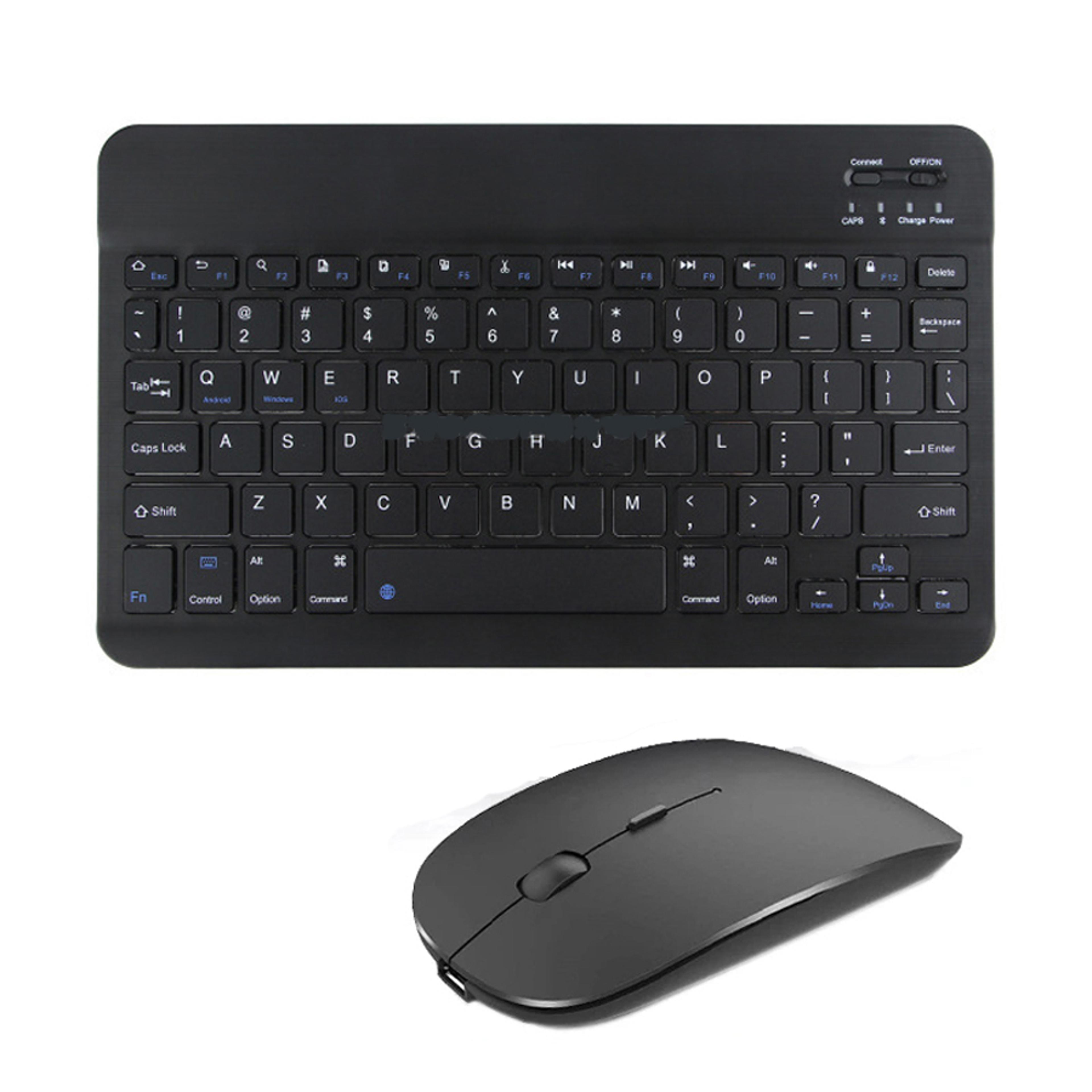 ultraslim bluetooth wireless keyboard & mouse set for ipad tablet laptop & phone