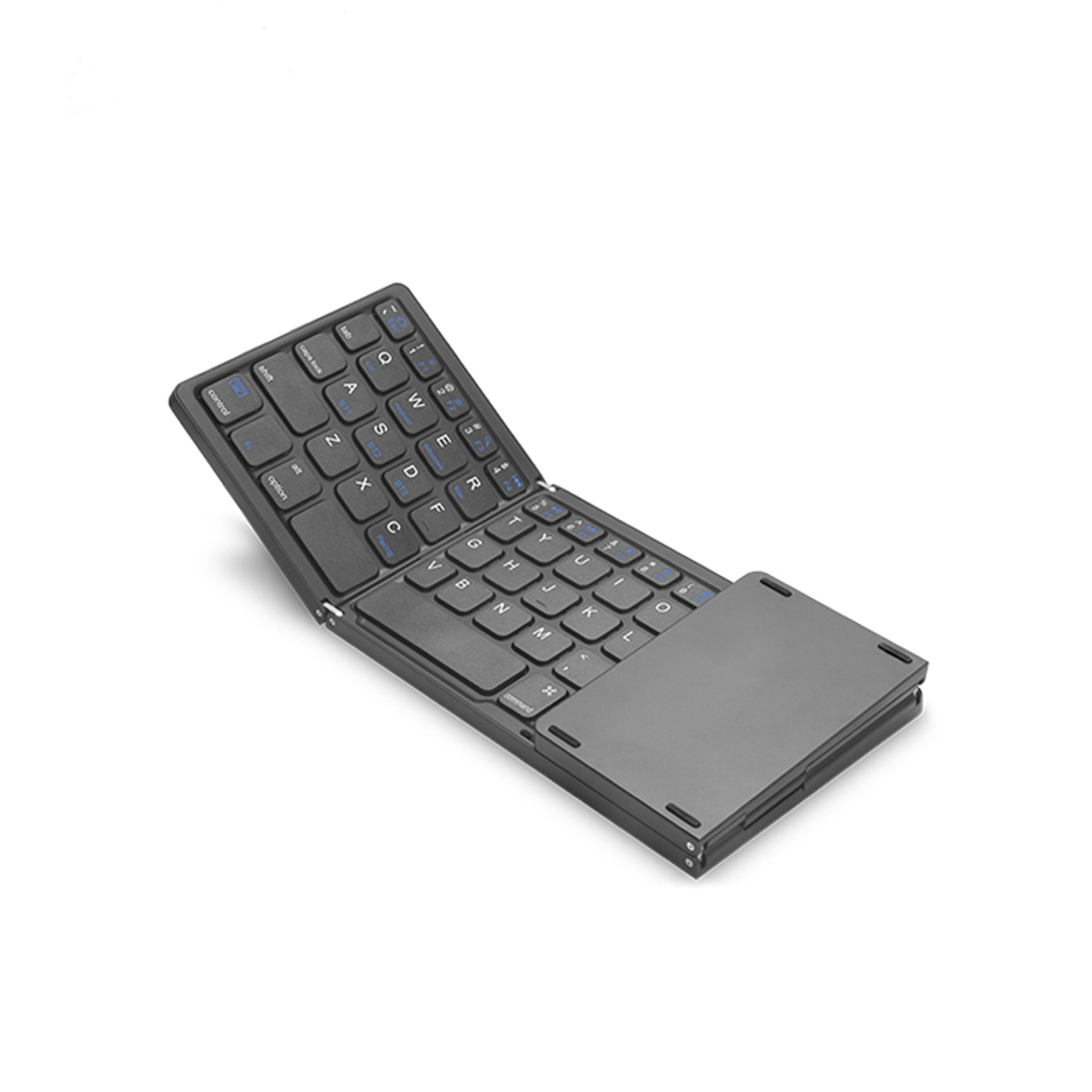 foldable bluetooth keyboard with touchpad for tablets phones & laptops
