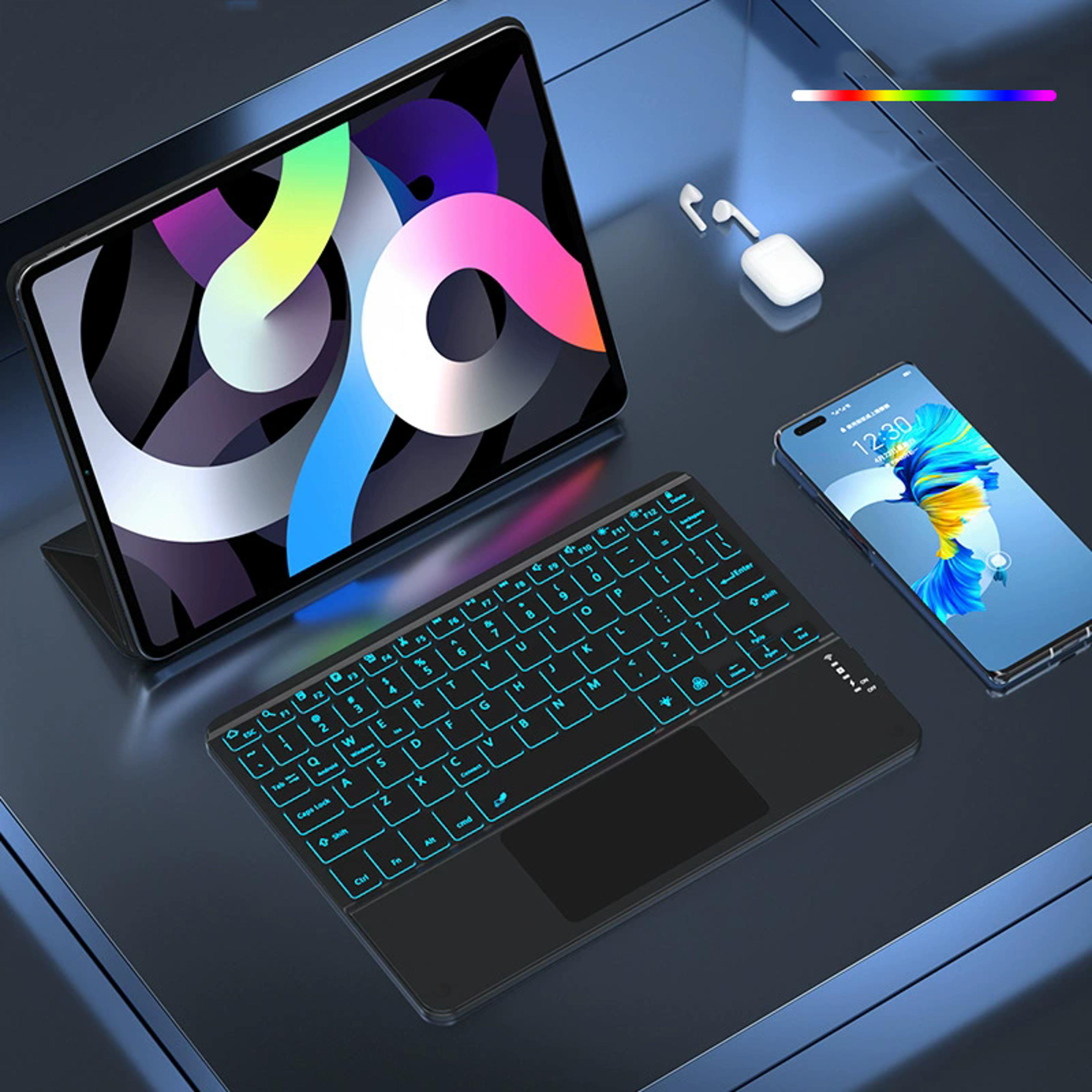magnetic backlit touch keyboard case for ipad air ipad pro & galaxy tab s10