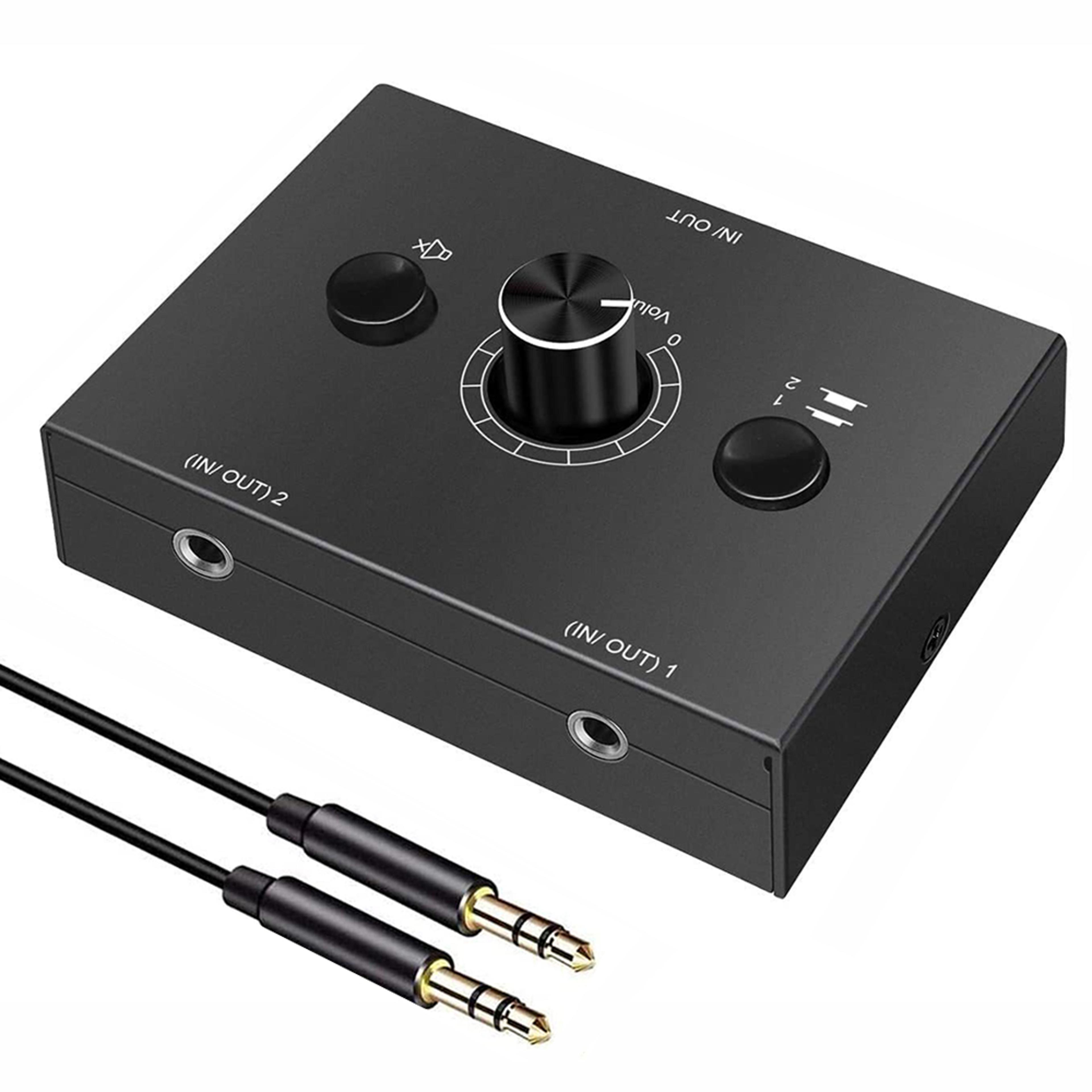 audio switcher & stereo audio selector with mute button