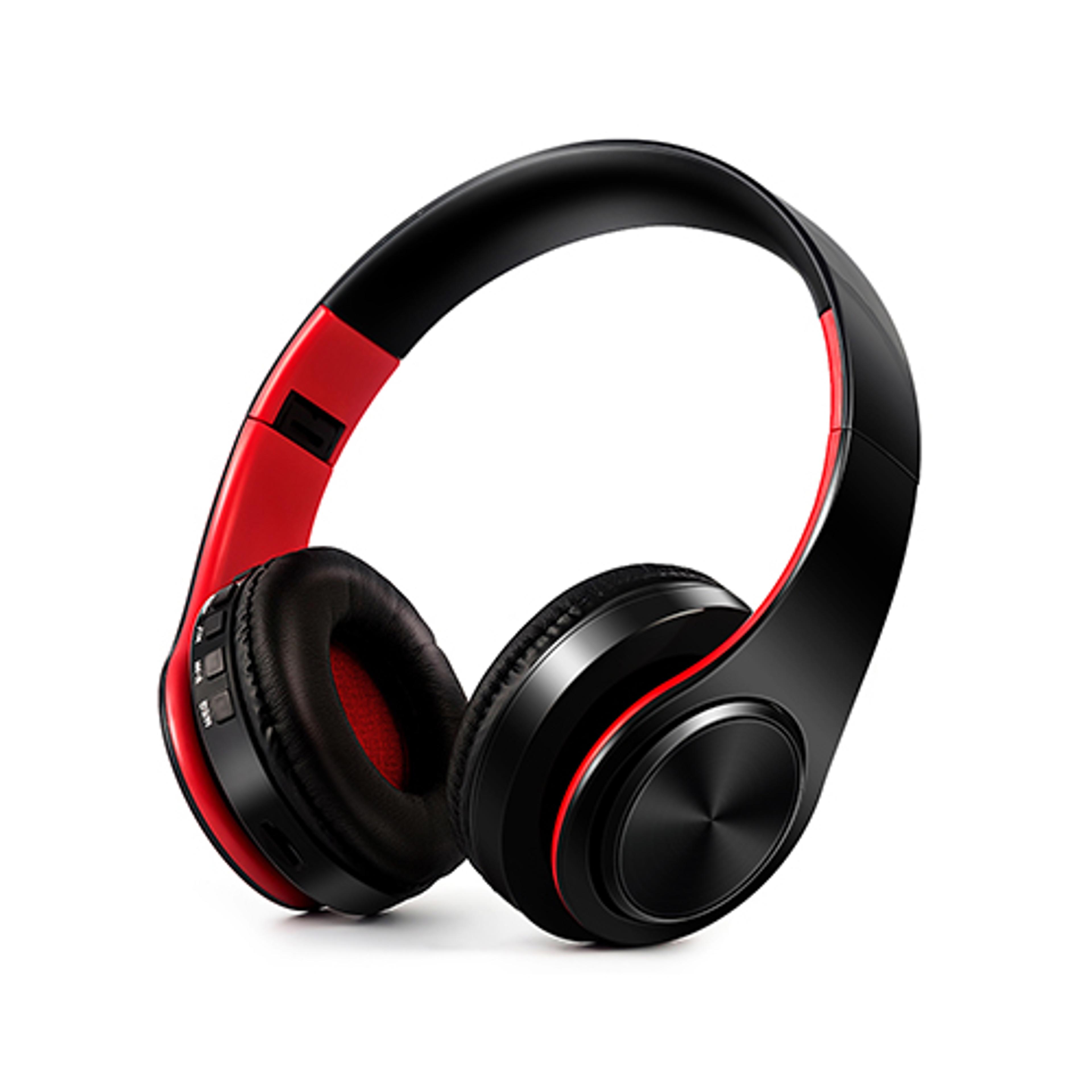 wireless hifi bluetooth headphones with fm radio, sd card player & built in mic