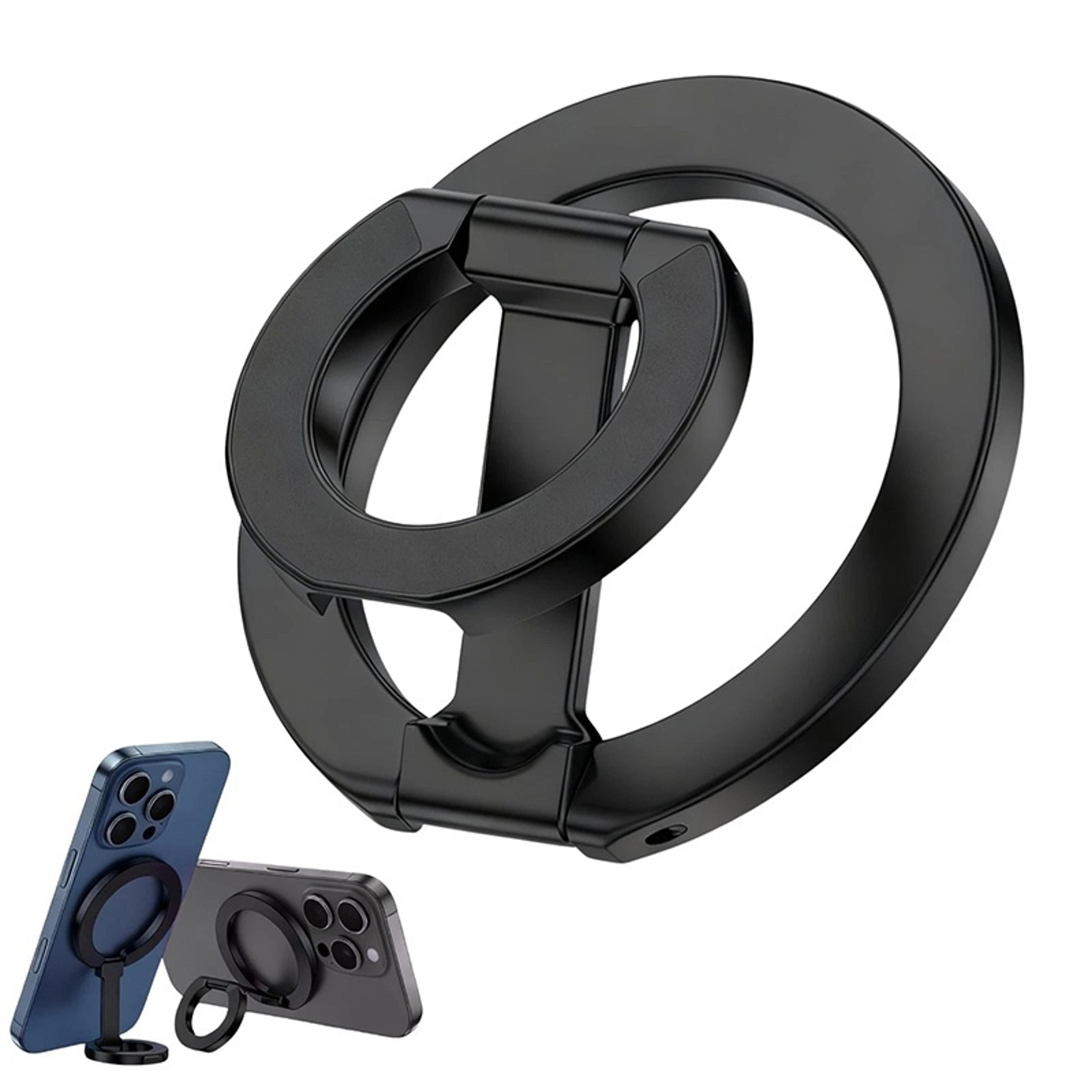mag grip duostand magnetic phone ring holder & foldable magsafe kickstand