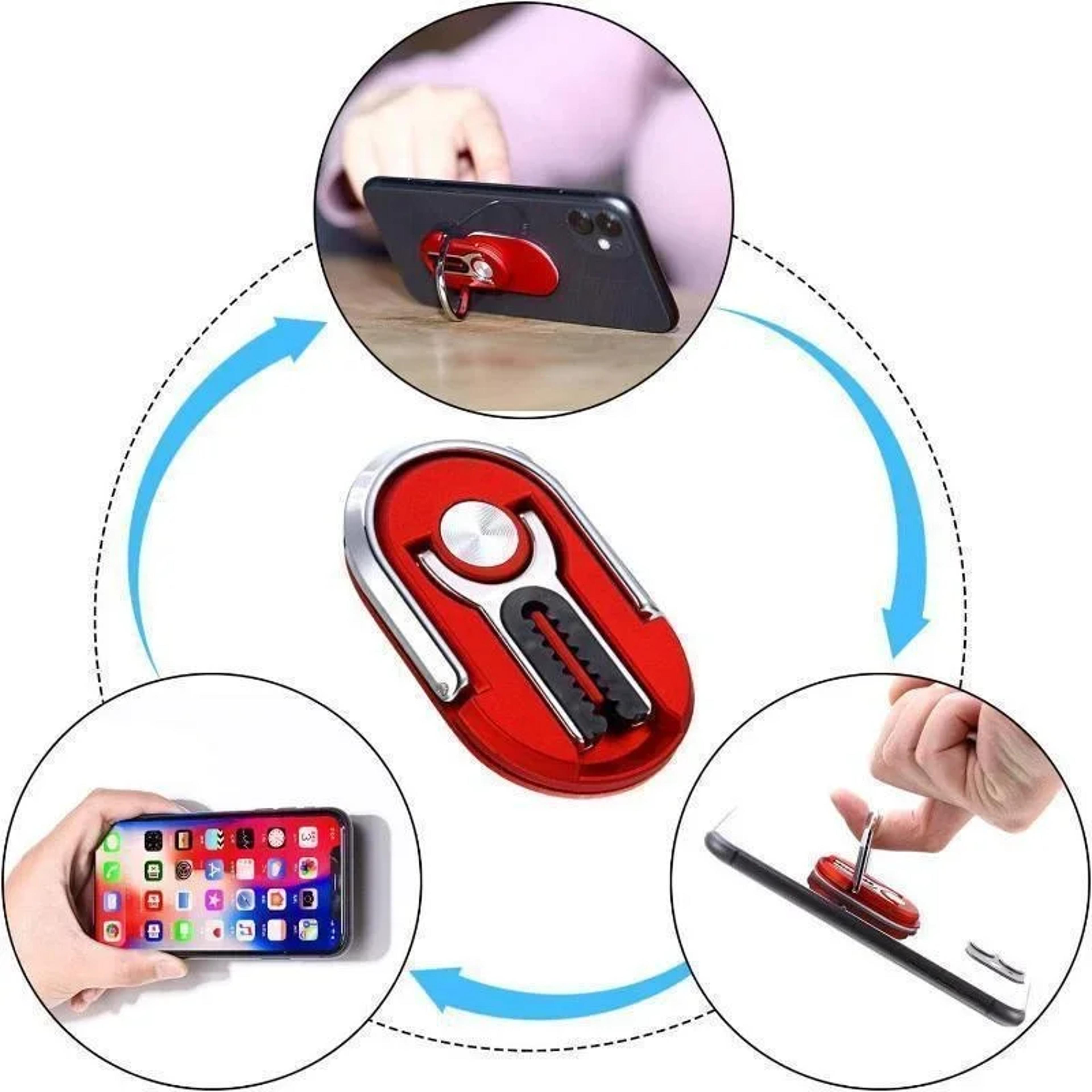 ringgrip car vent phone holder & stand – universal car phone mount with rotating ring grip