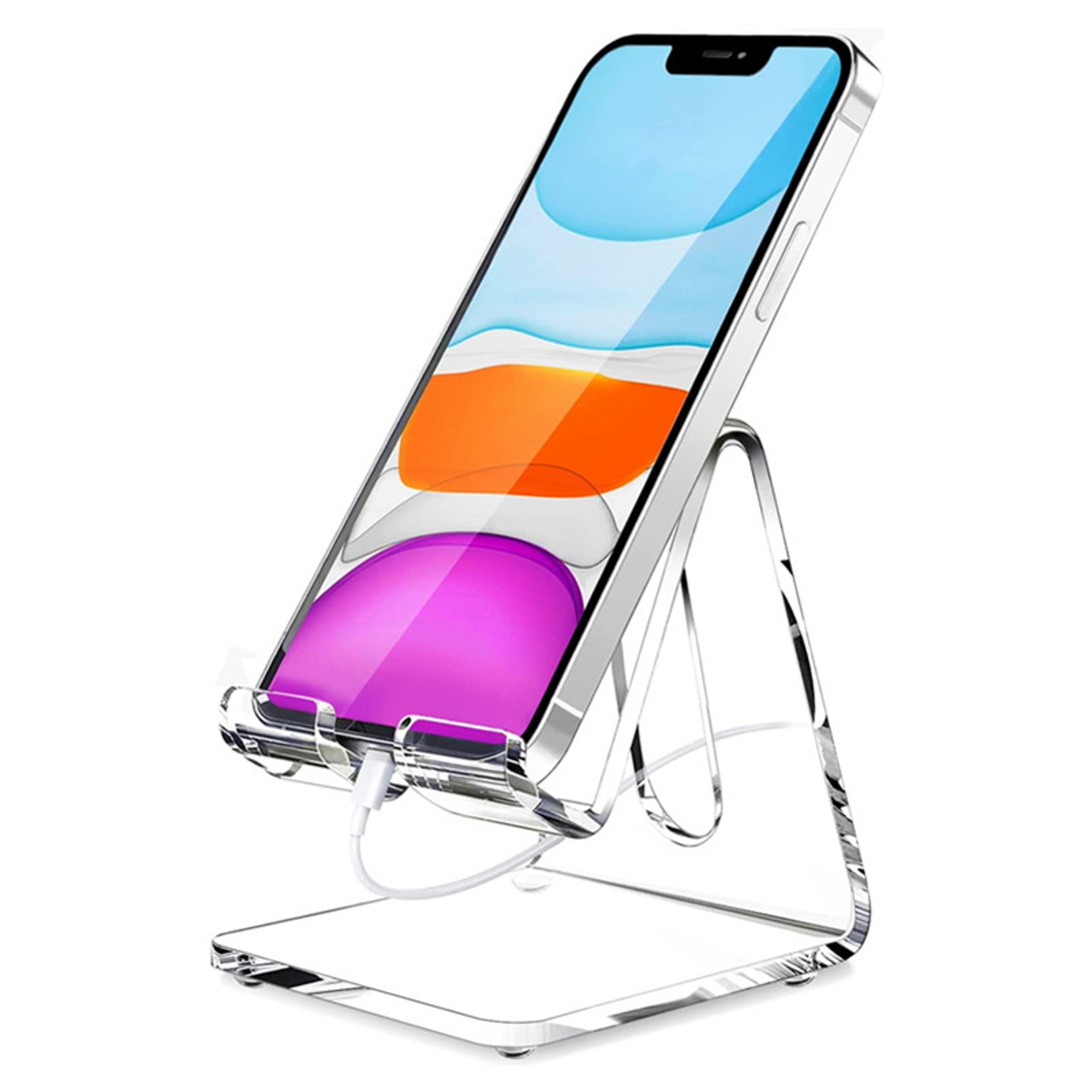 crystalclear acrylic phone stand for desk universal clear phone holder dock