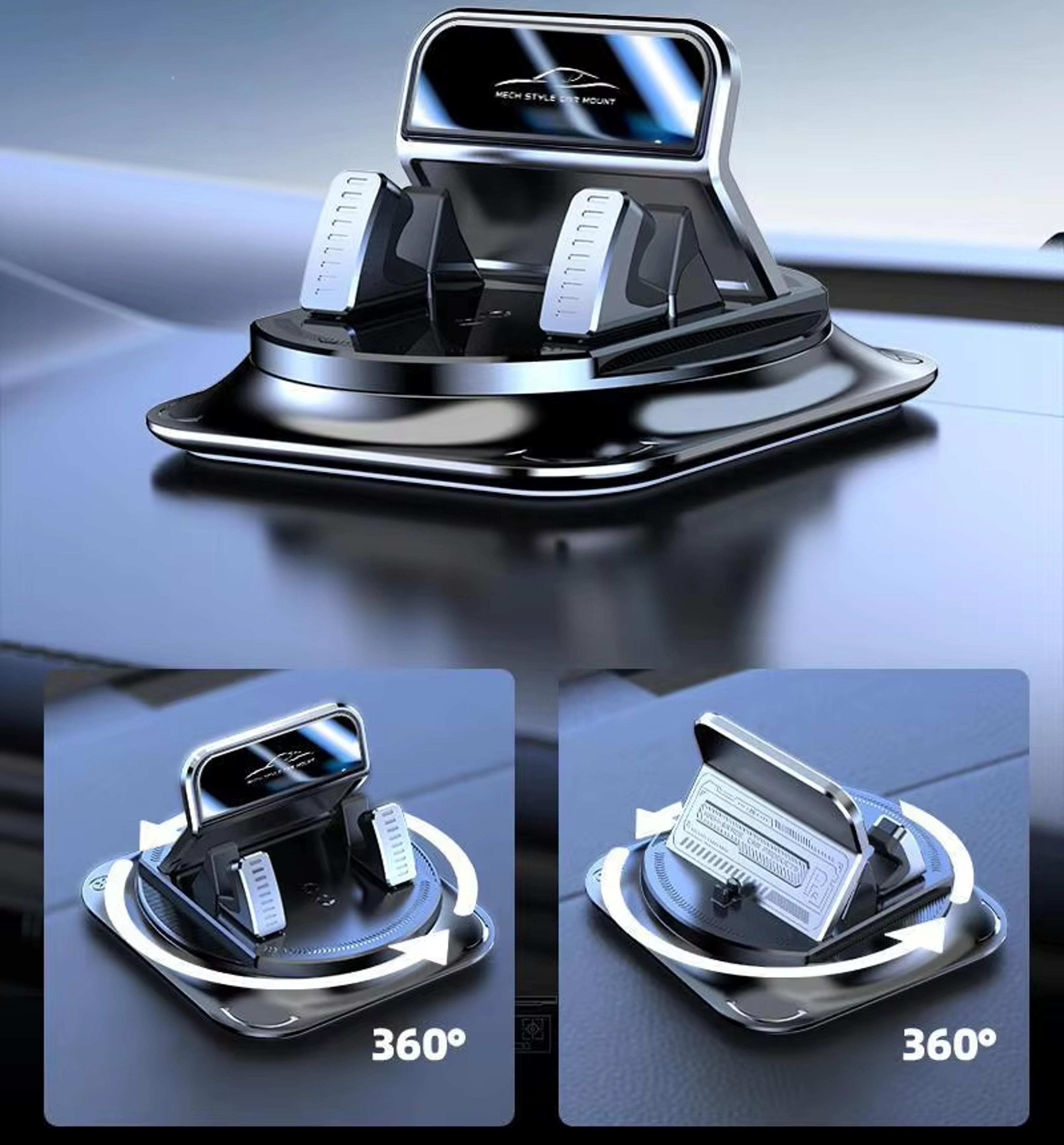 rotating car phone holder with dashboard number plate mount