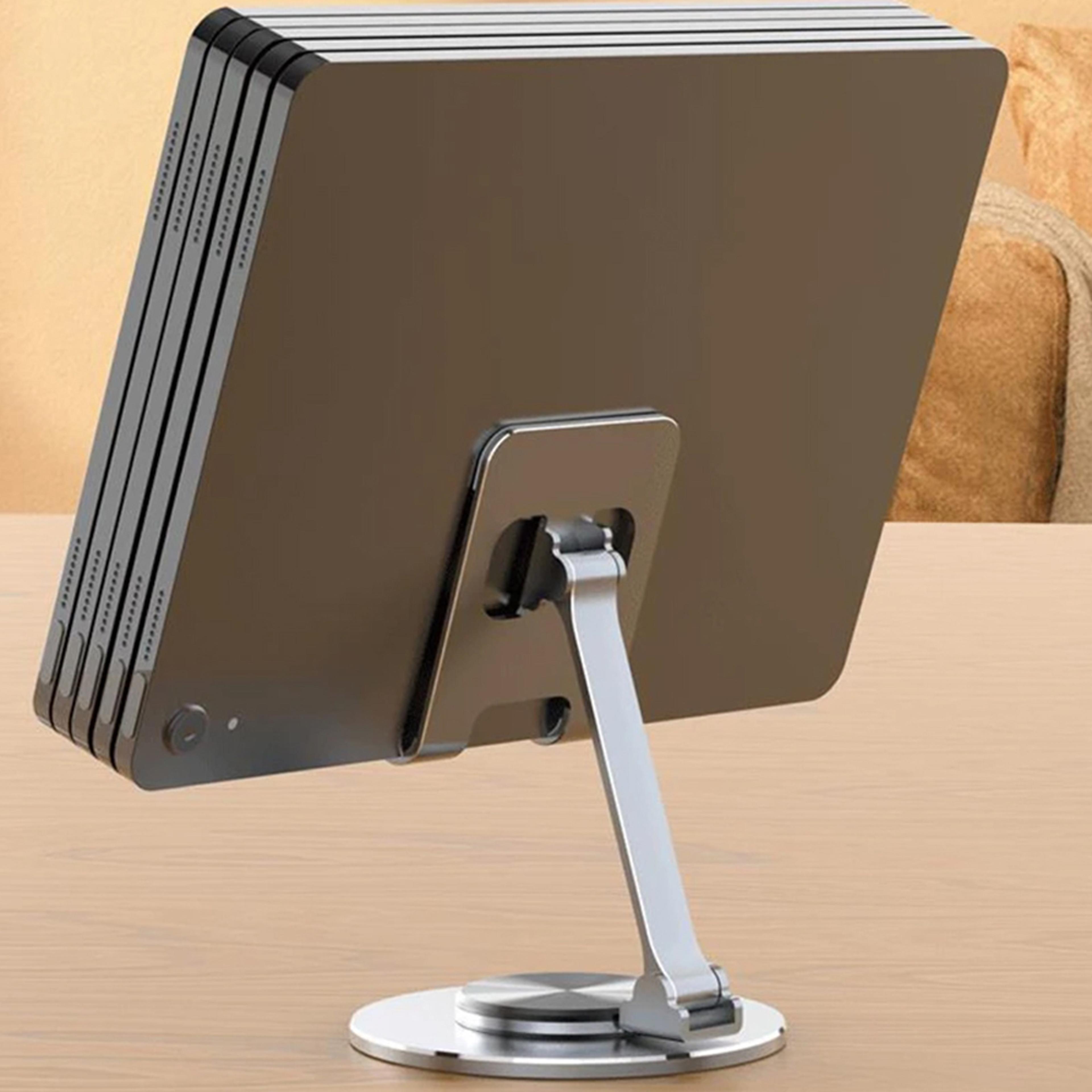 rotating metal phone stand adjustable desk holder for smartphones and tablets