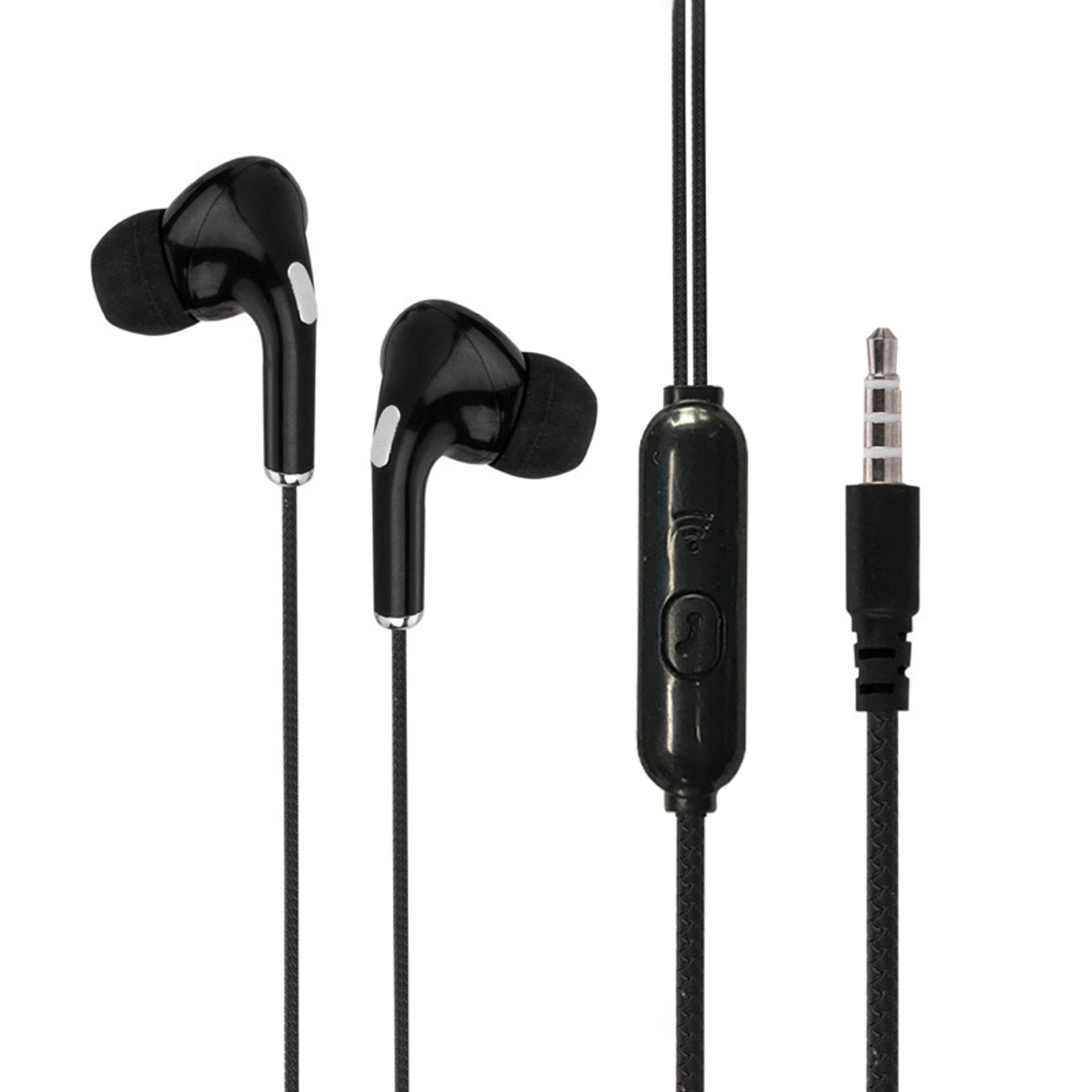 noise isolating wired earbuds with microphone for gaming music & calls