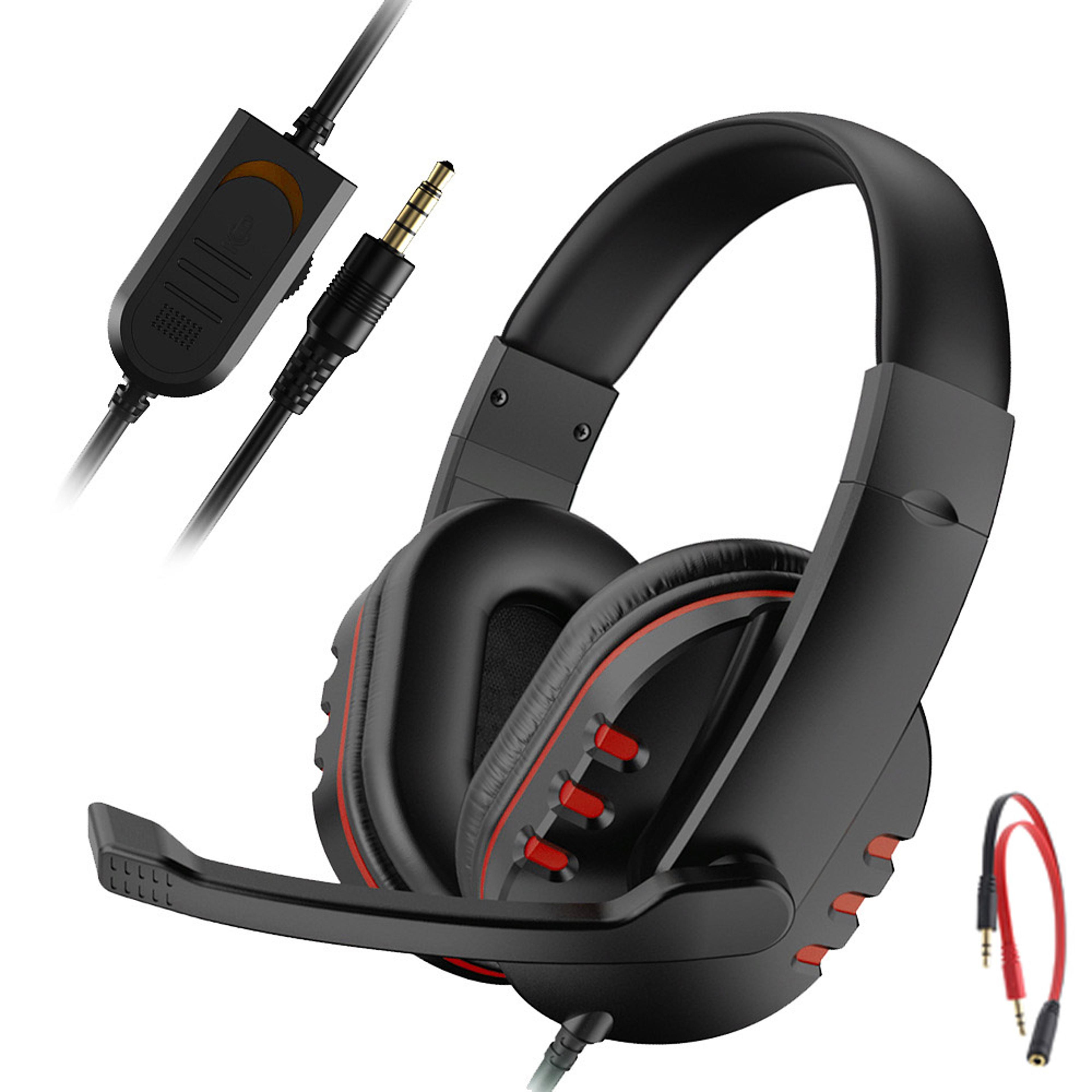 wired gaming headset with microphone for ps4 pc and online chat