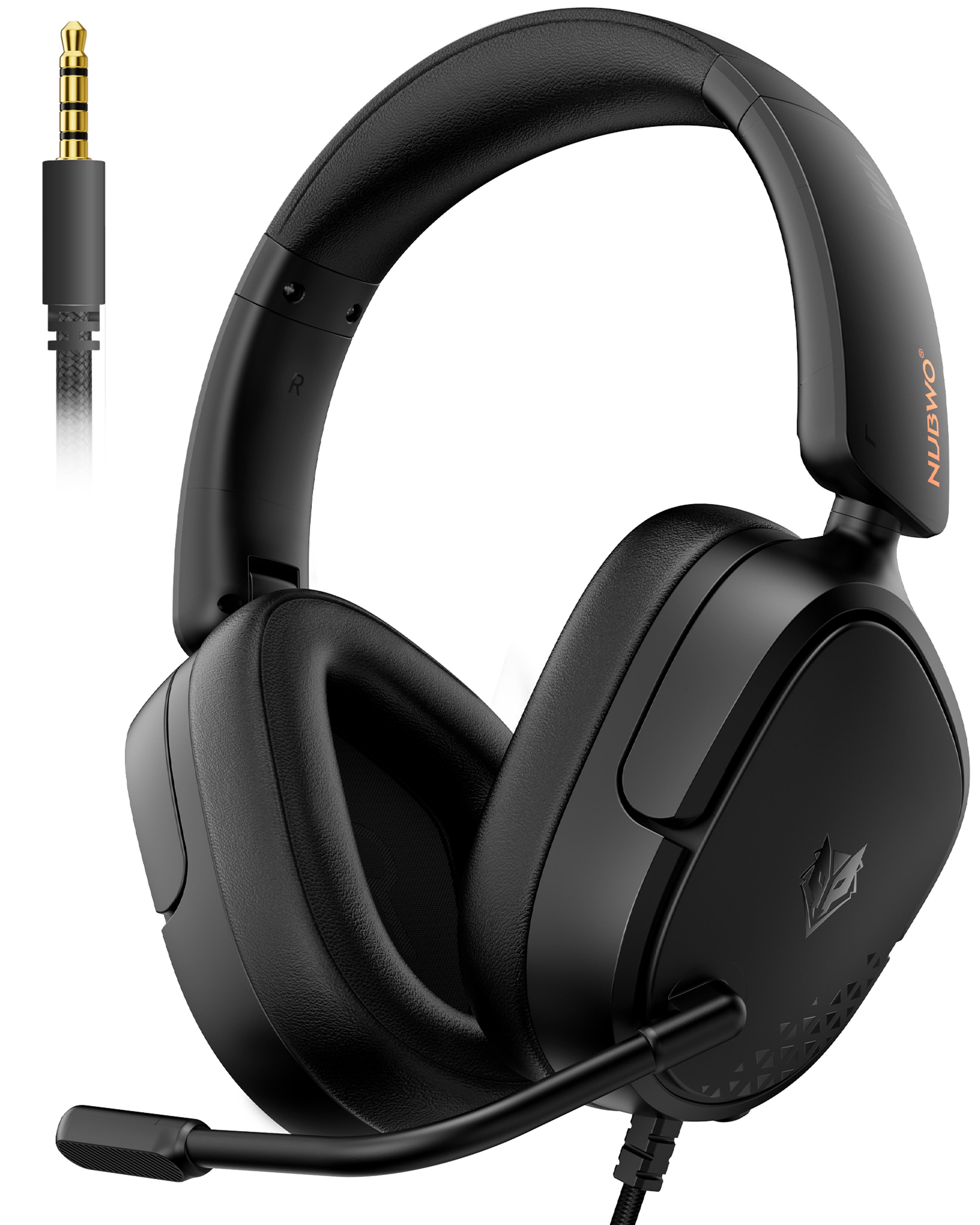 lightweight gaming headset with noise clear mic for switch & pc