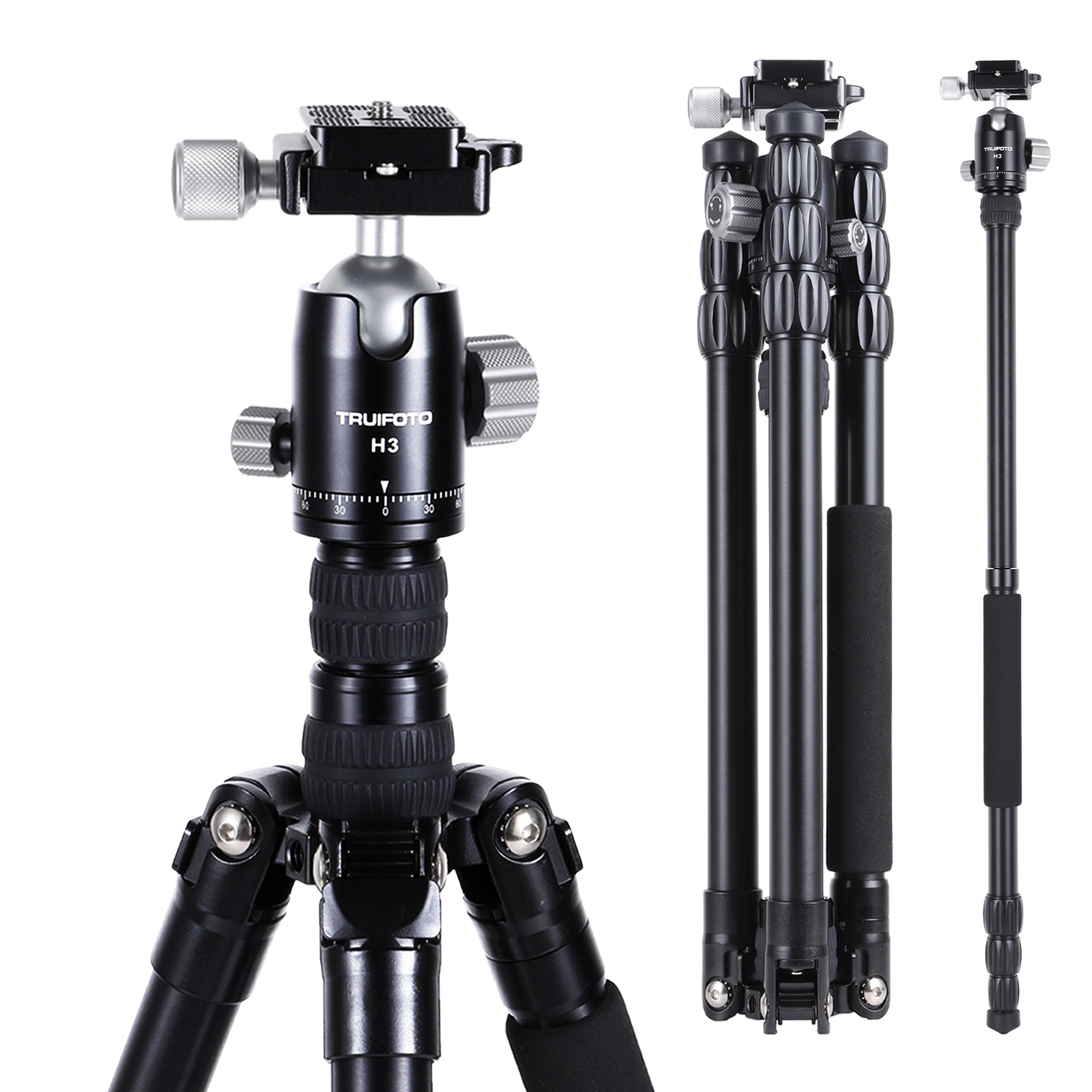 professional travel camera tripod with ball head & 33lb load aluminum dslr tripod stand