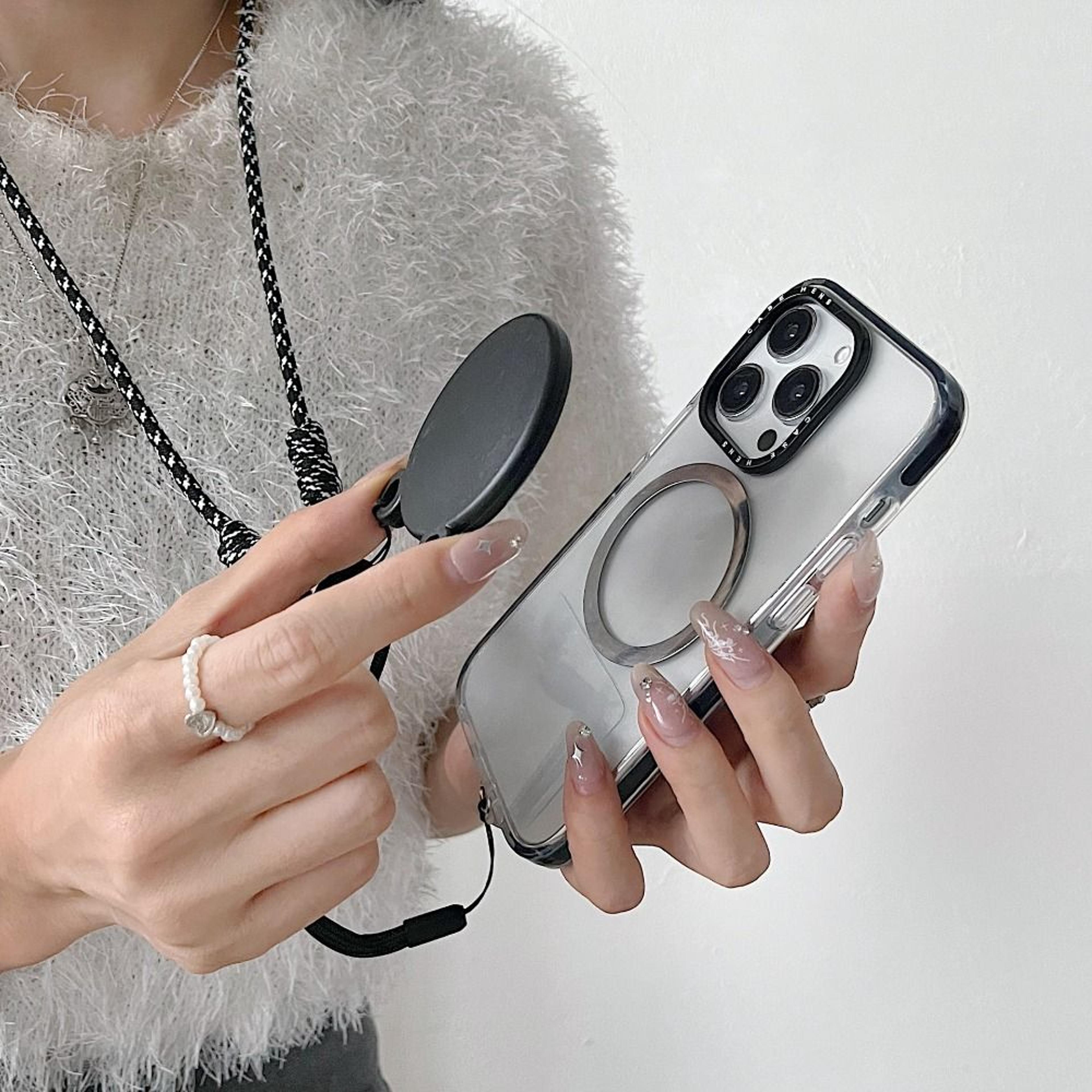 magnetic phone lanyard crossbody phone strap with universal phone tether for hands free everyday carry