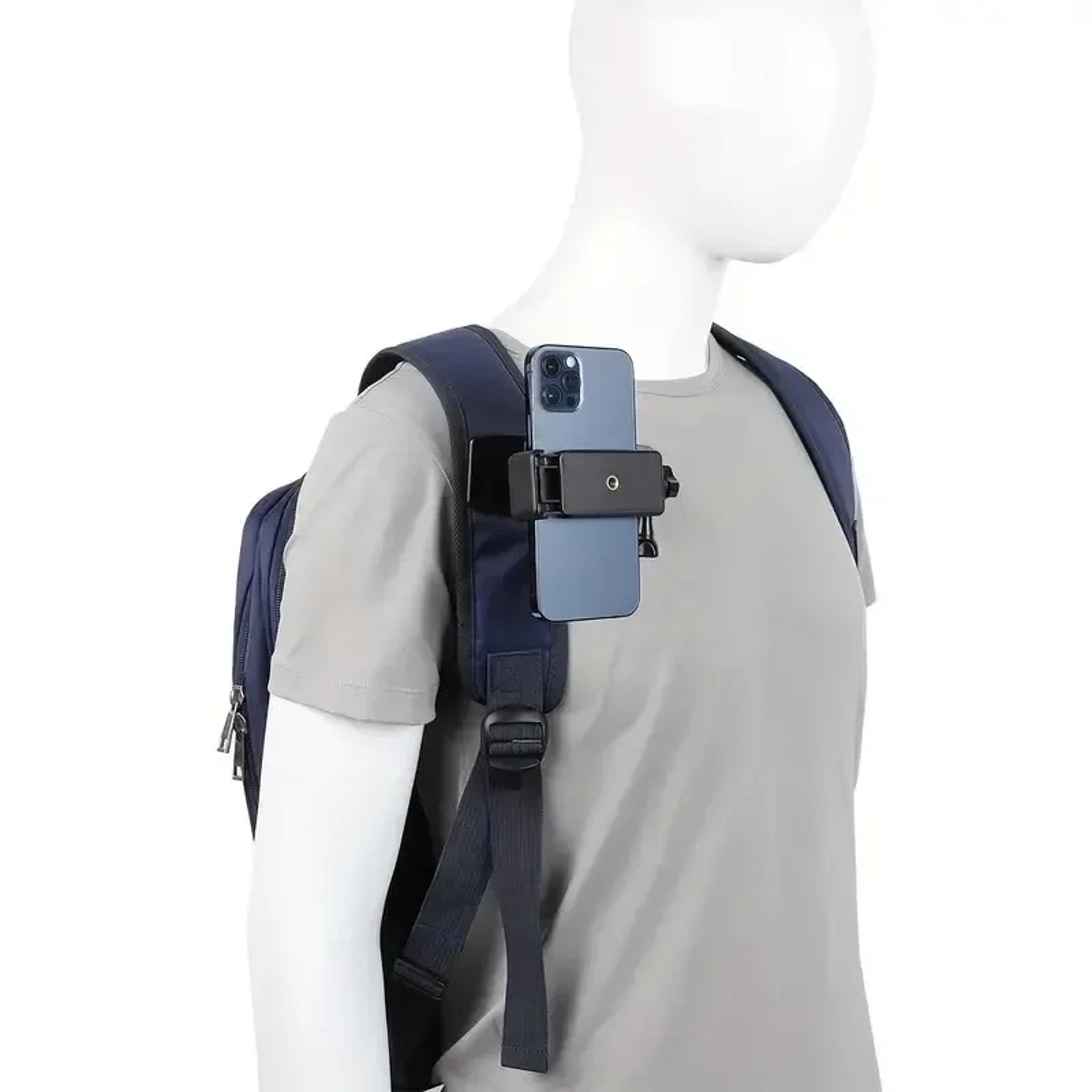 backpack phone mount adjustable shoulder strap phone holder for hiking vlogging & outdoor adventures