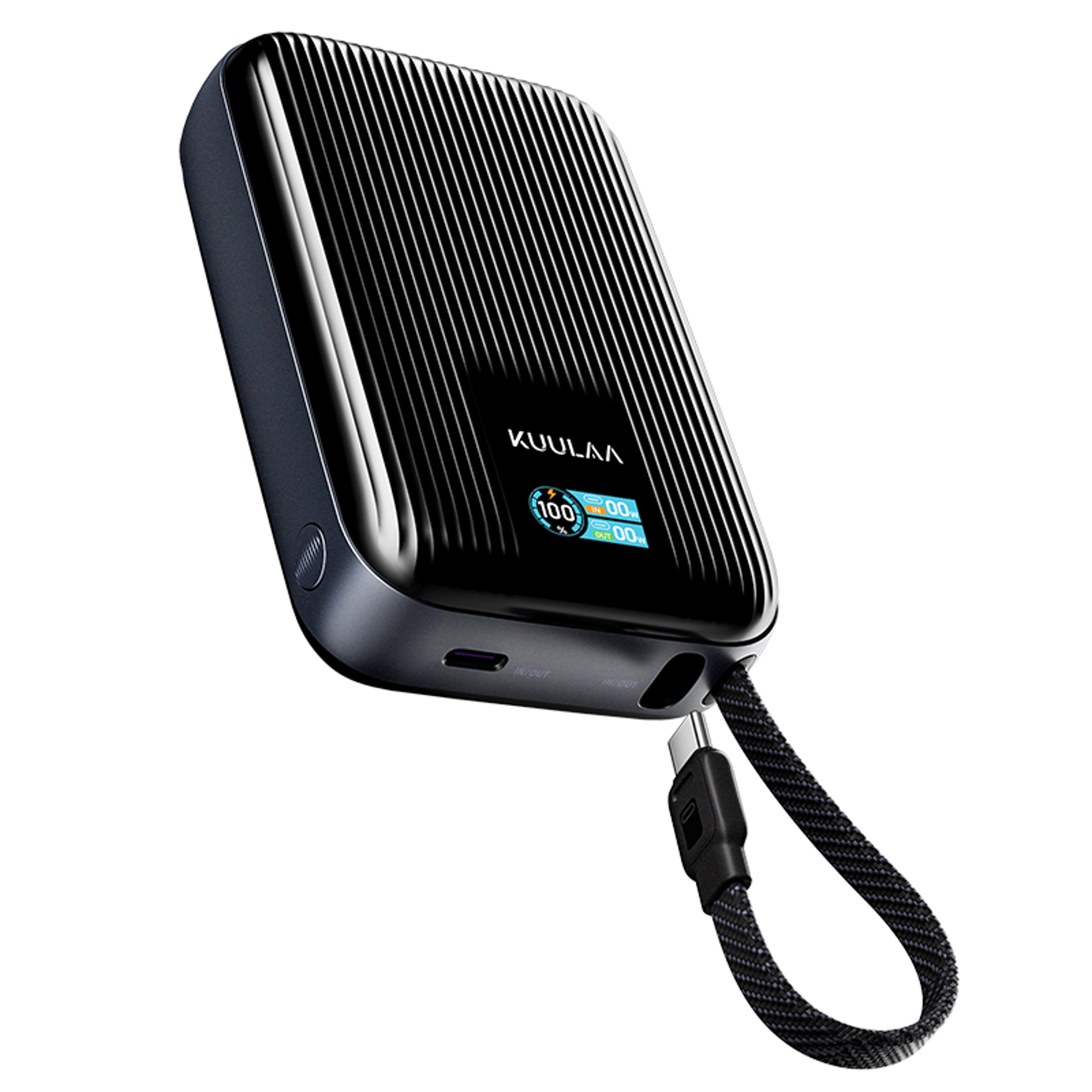 power bank fast charging portable charger with built in usb c cable