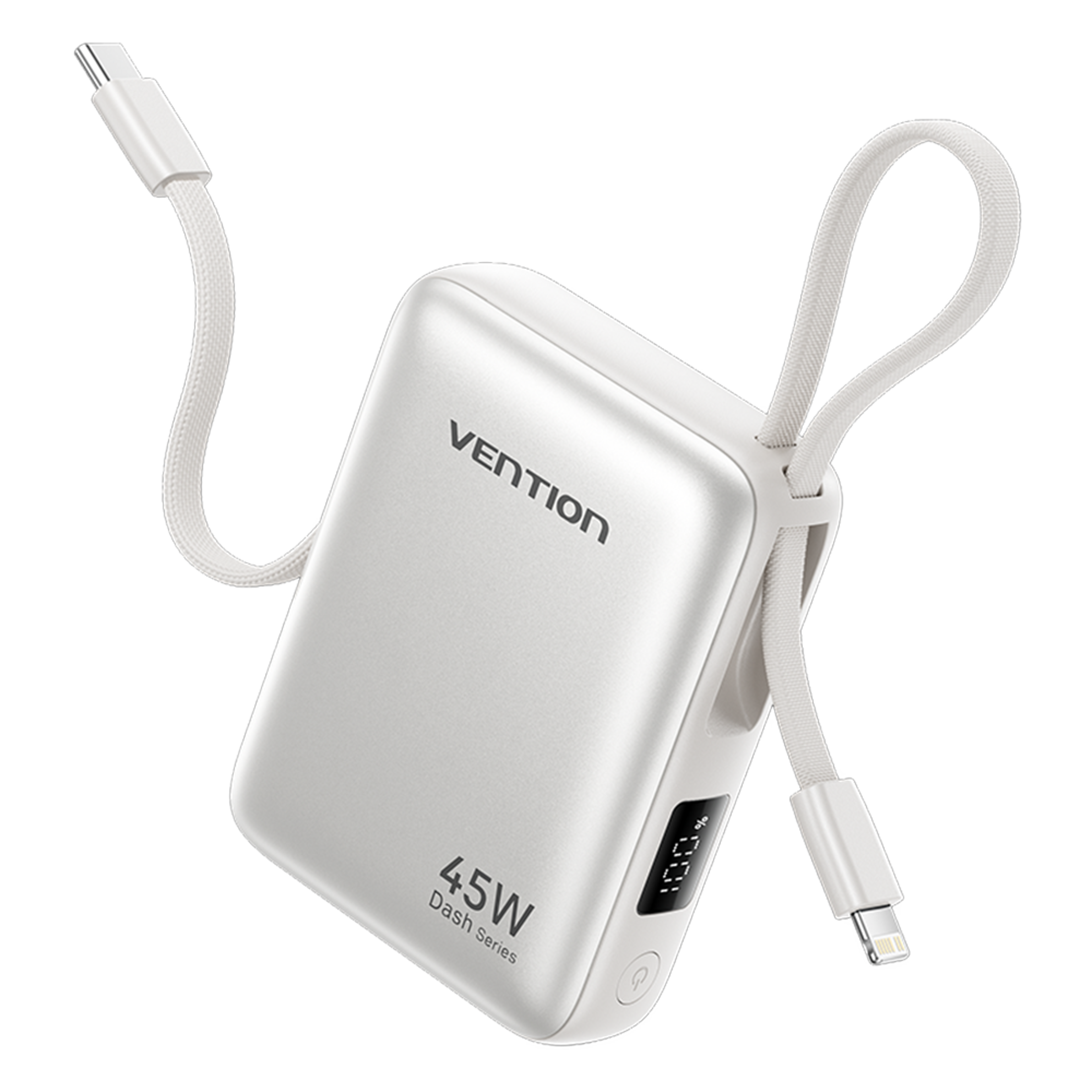 portable power bank with built in usb c cable fast charging battery pack