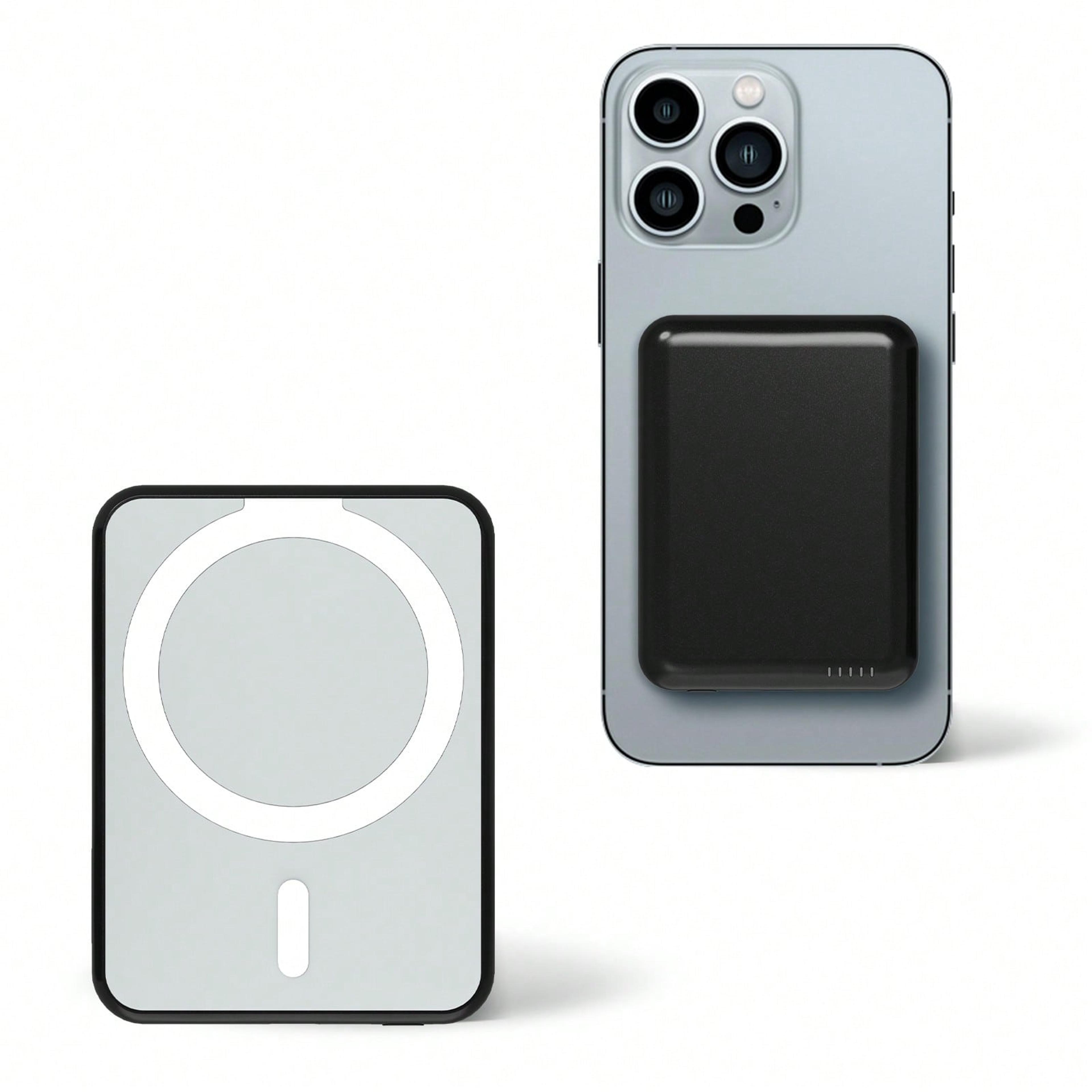 magnetic power bank wireless portable charger with foldable stand and fast charging