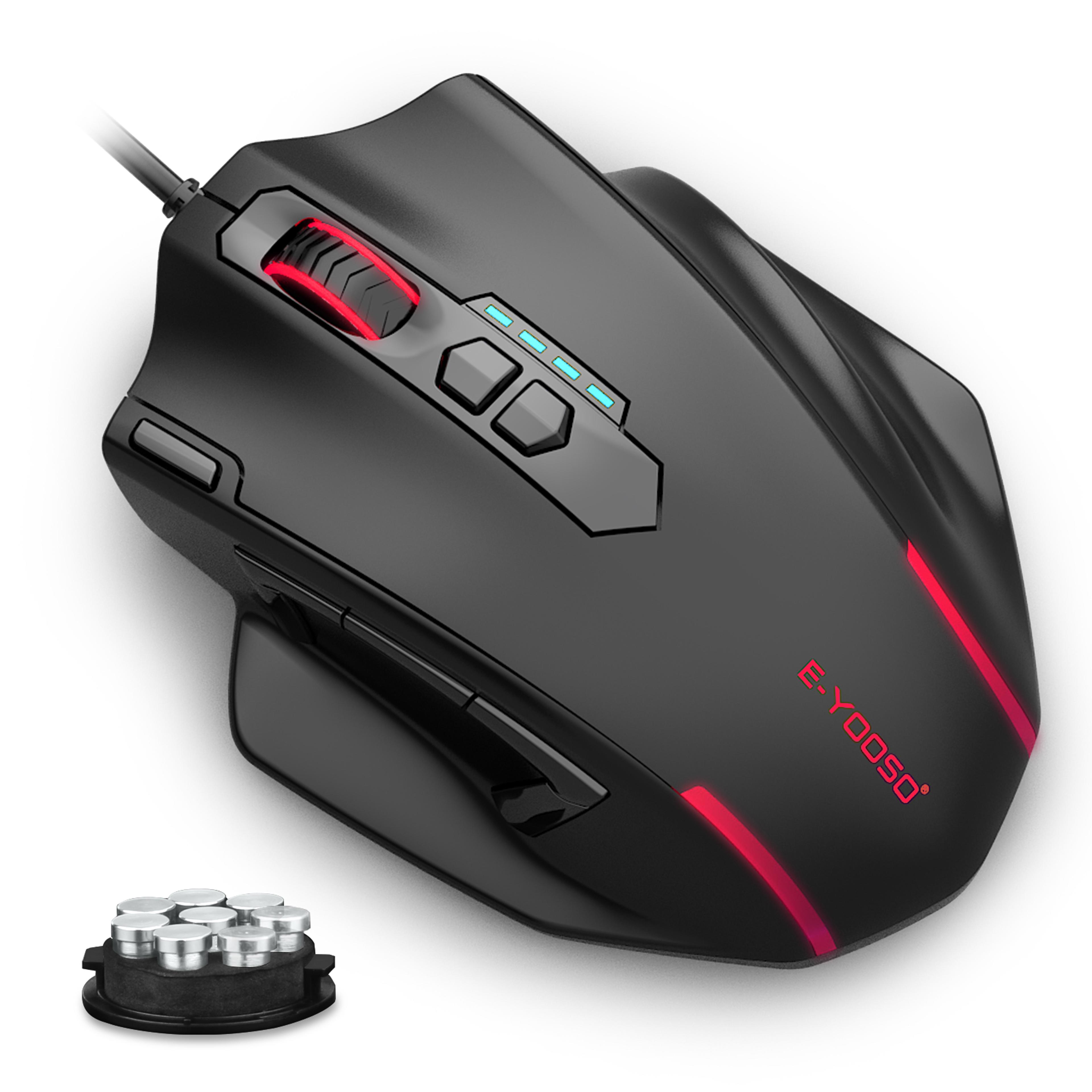 programmable rgb gaming mouse ergonomic wired mouse with buttons for pc & laptop