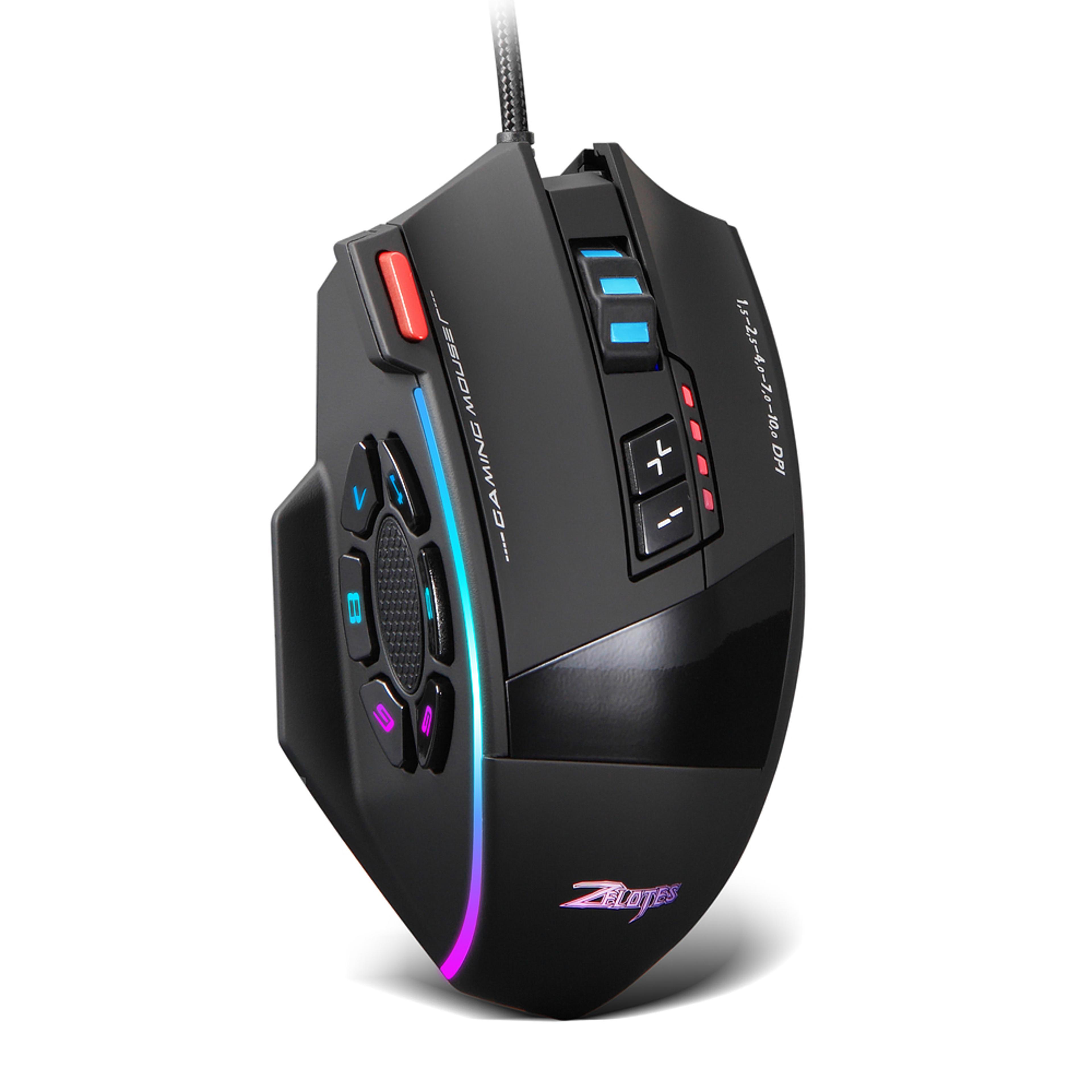 precisionpro button programmable gaming mouse dpi rgb wired gaming mouse
