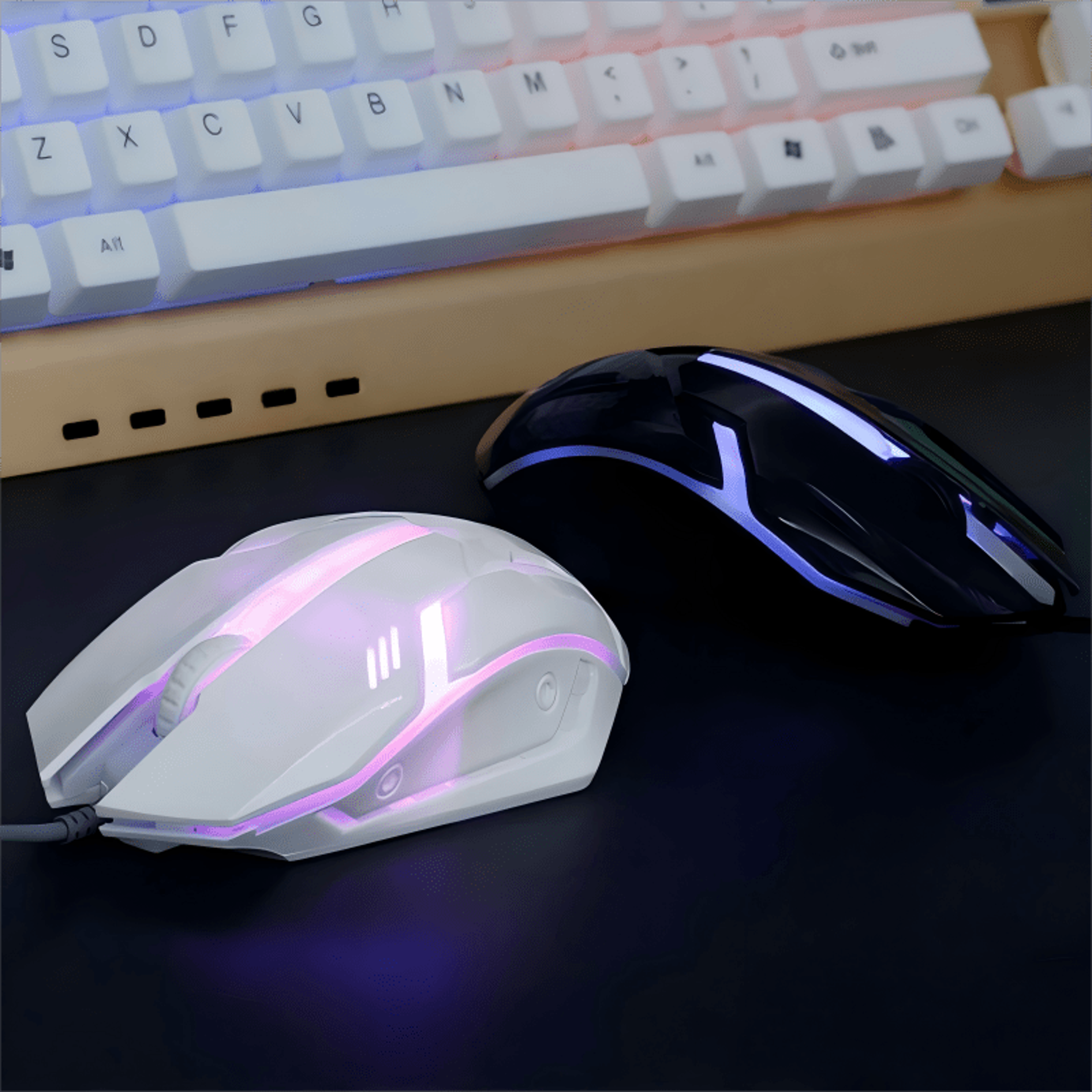 rgb gaming mouse usb wired ergonomic optical mouse for pc laptop gaming & office