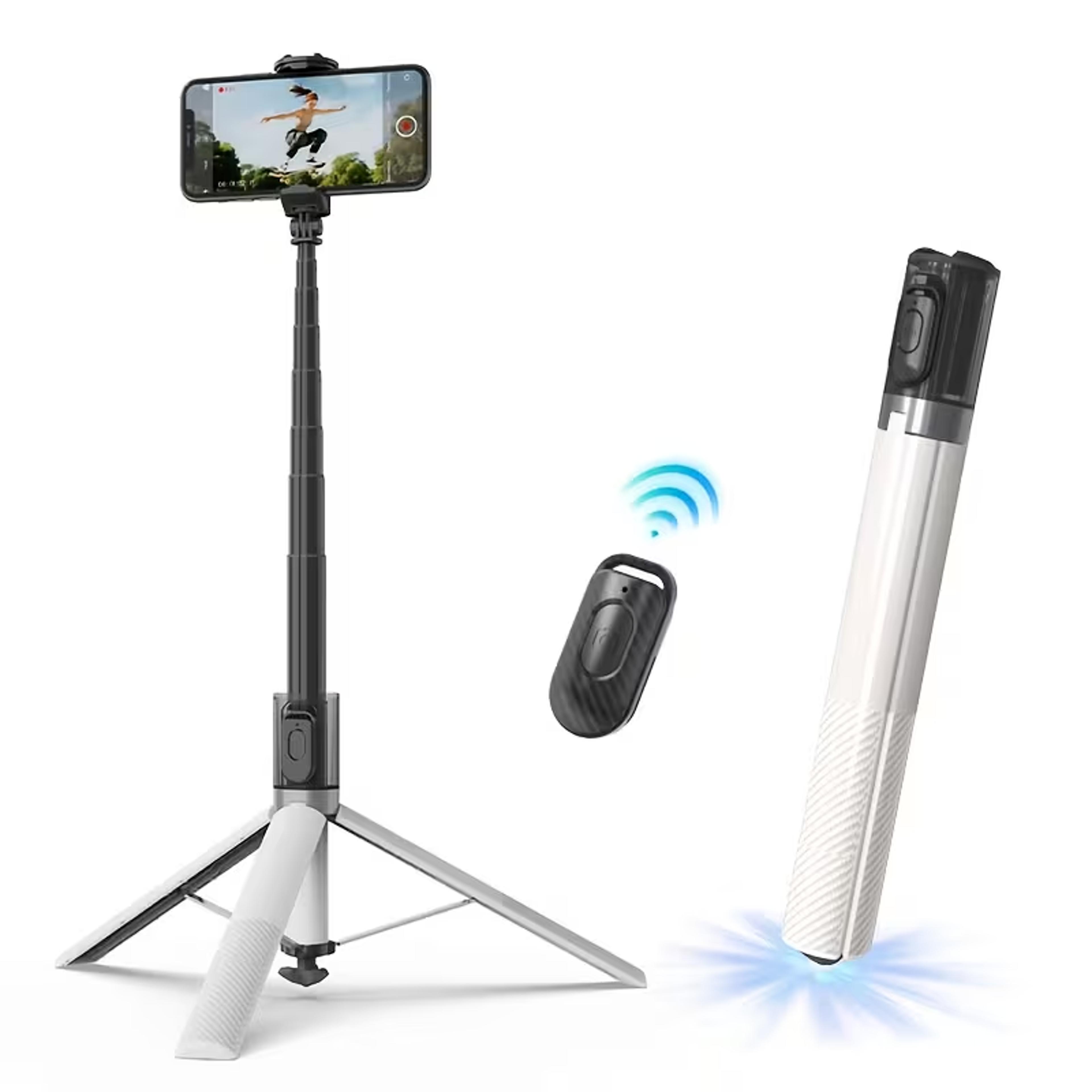 selfie stick tripod with wireless remote for iphone & android