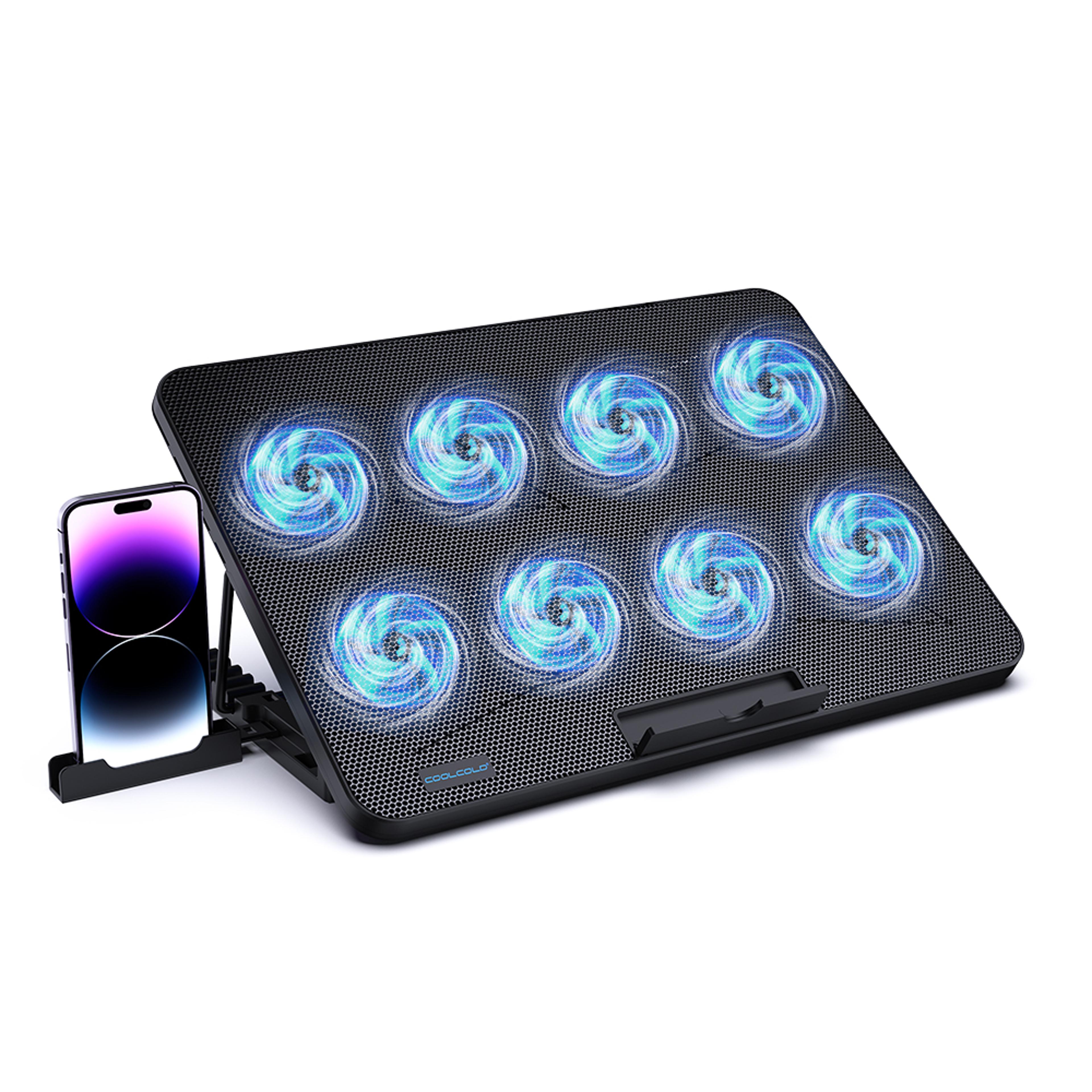 coolcold fan laptop cooling pad for gaming laptops with adjustable stand