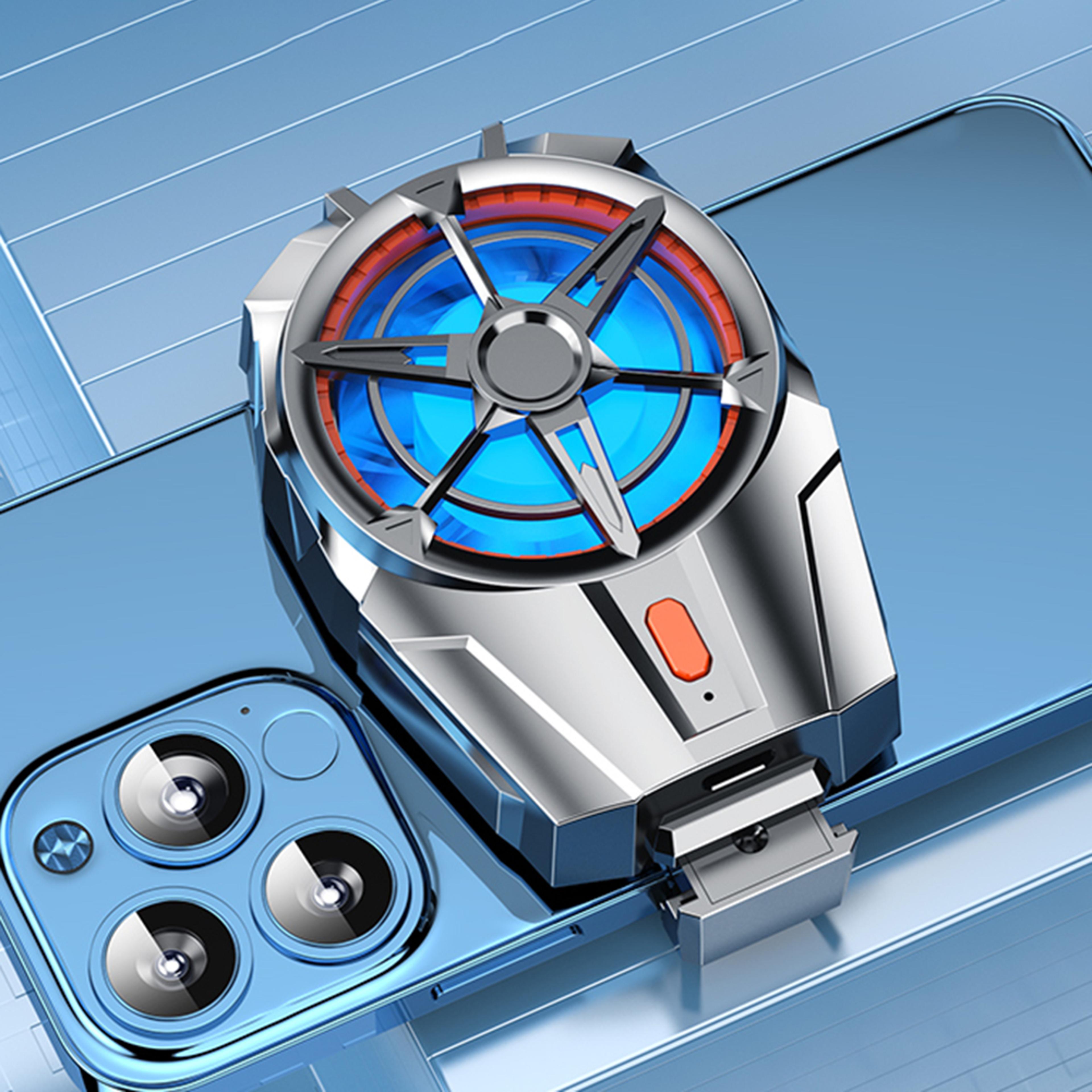 rechargeable phone cooler for gaming with 3-speed silent cooling fan for iphone & android