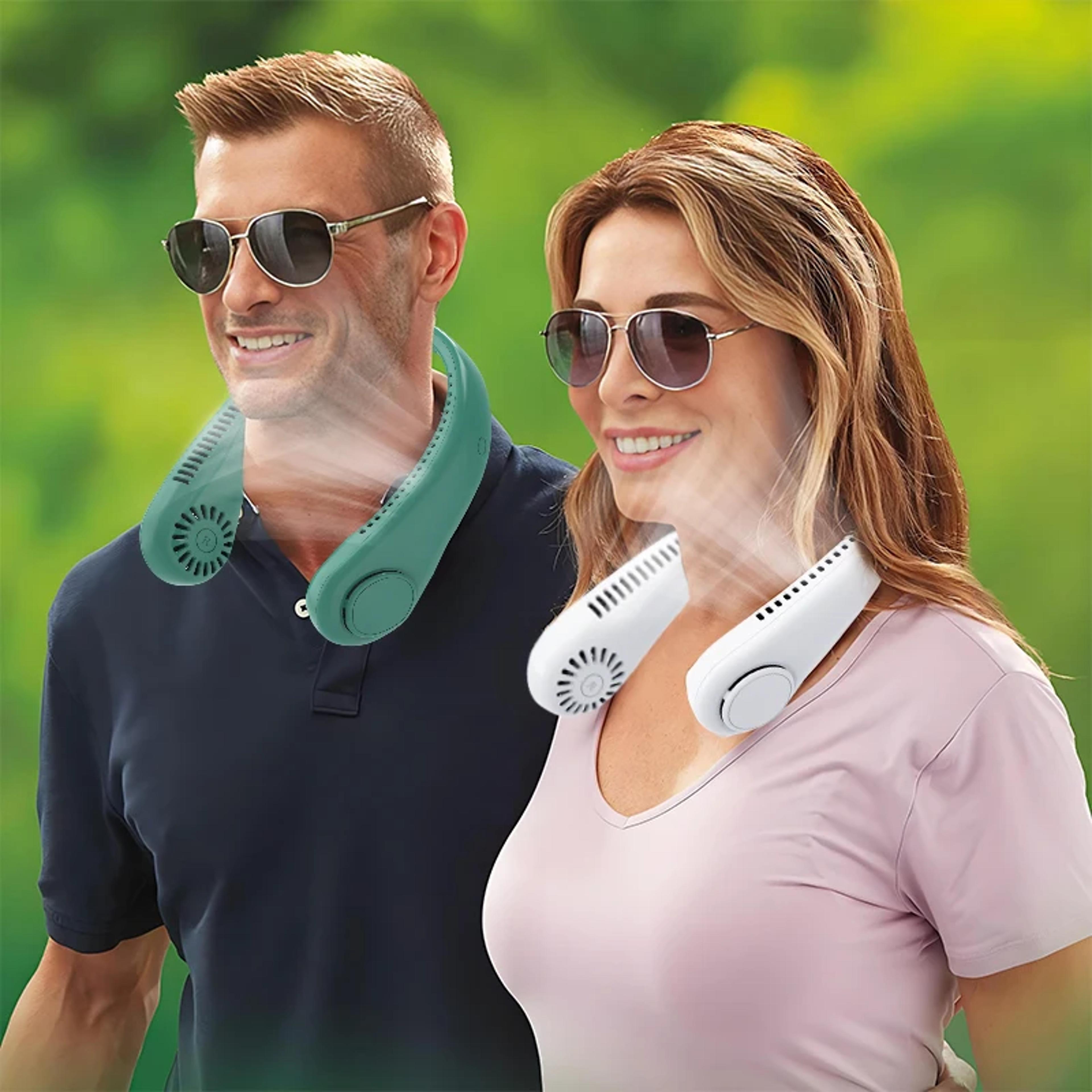 portable neck fan rechargeable wearable neck fan with speeds & batterys