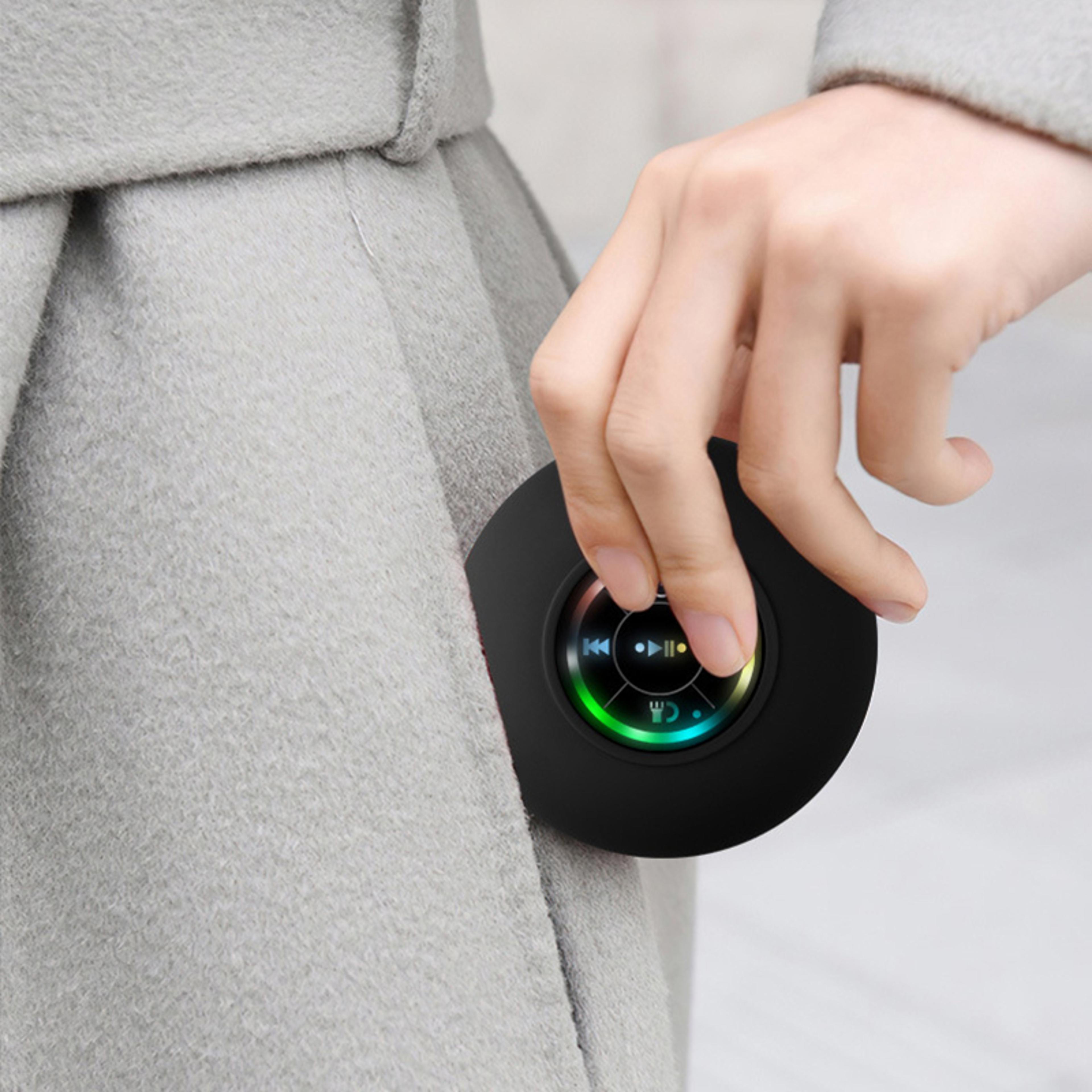 waterproof bluetooth speaker with rgb lights and hands free calling