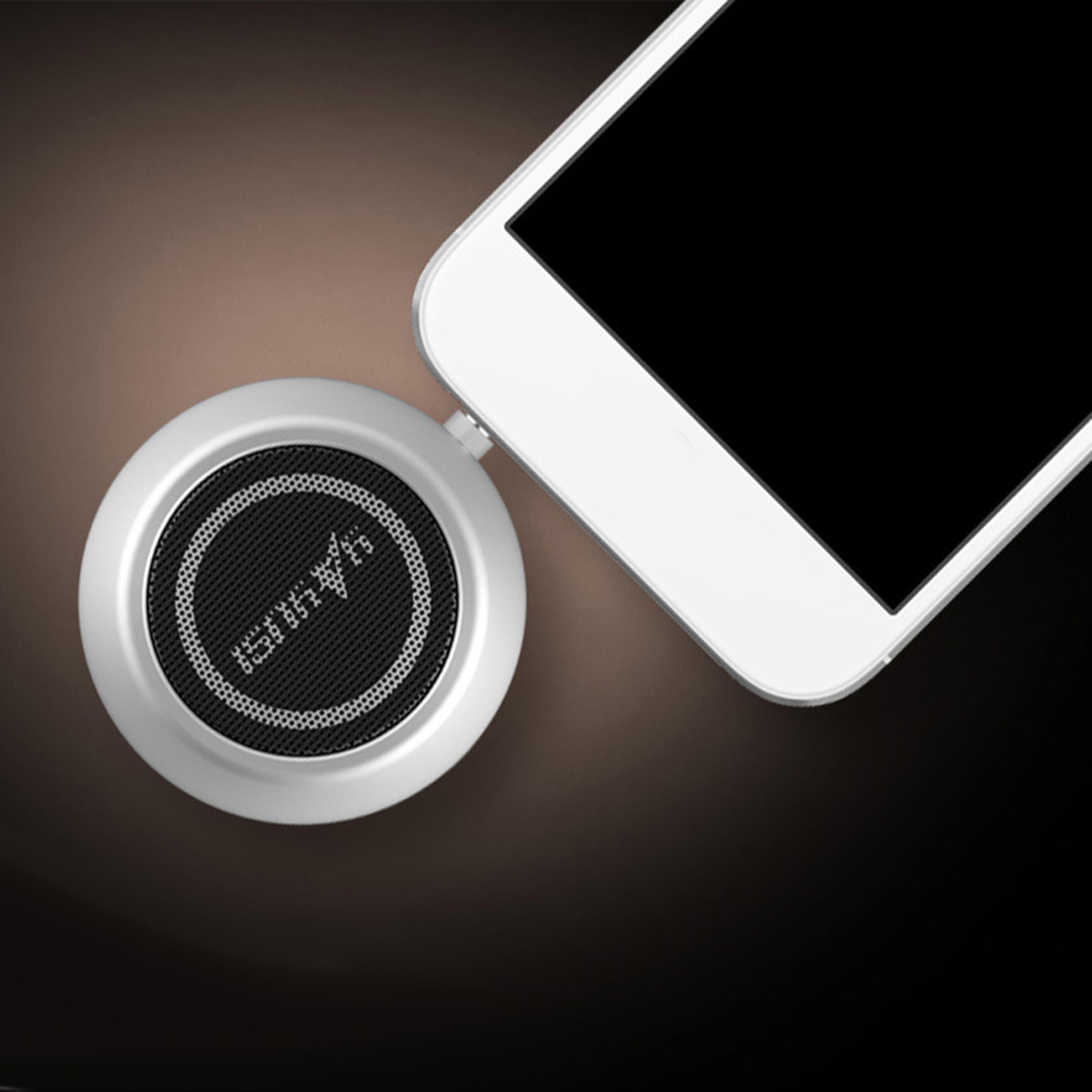 portable mini speaker with aux for phone, laptop & tablet