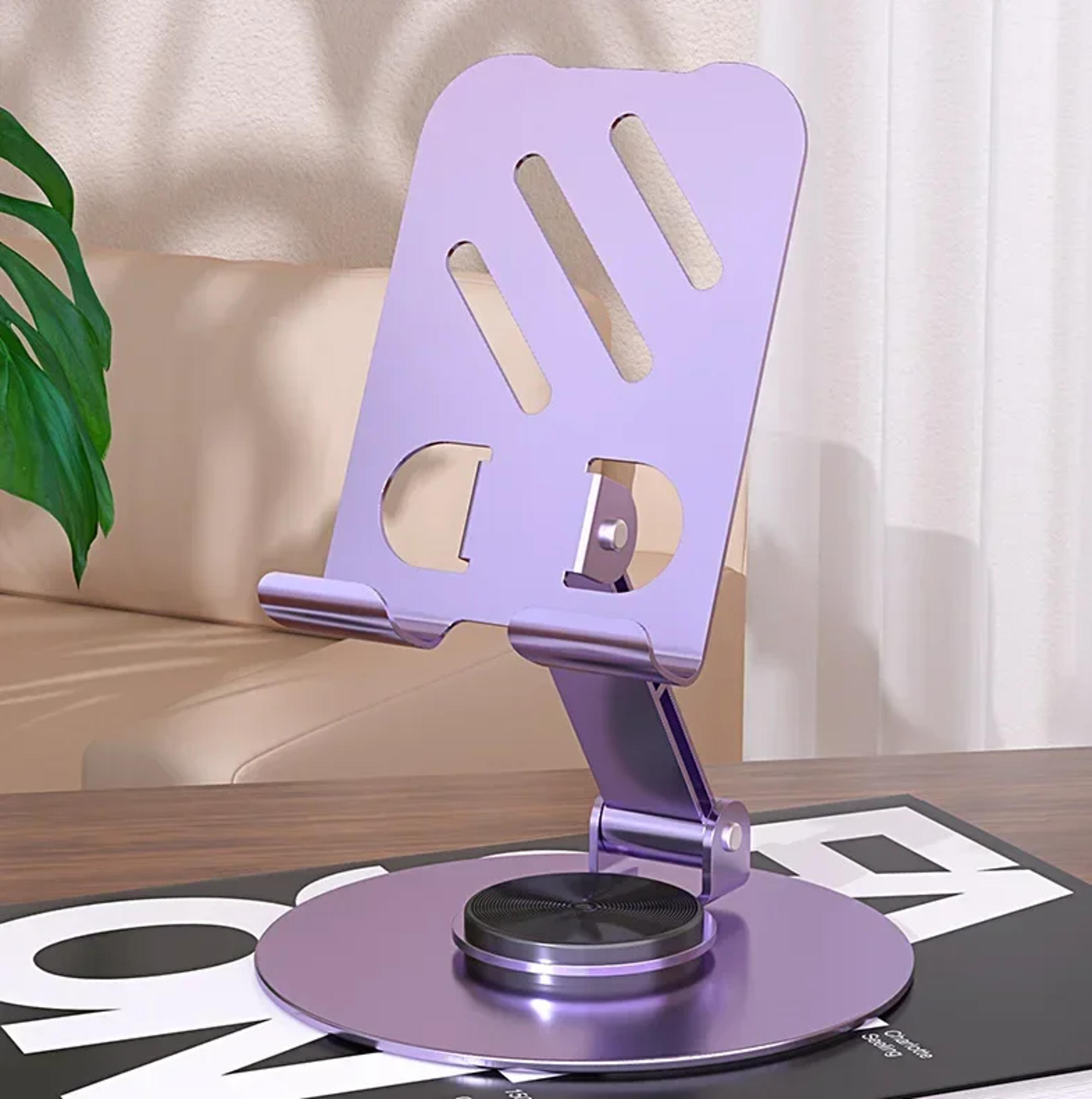 rotating aluminum phone stand foldable adjustable desktop phone holder