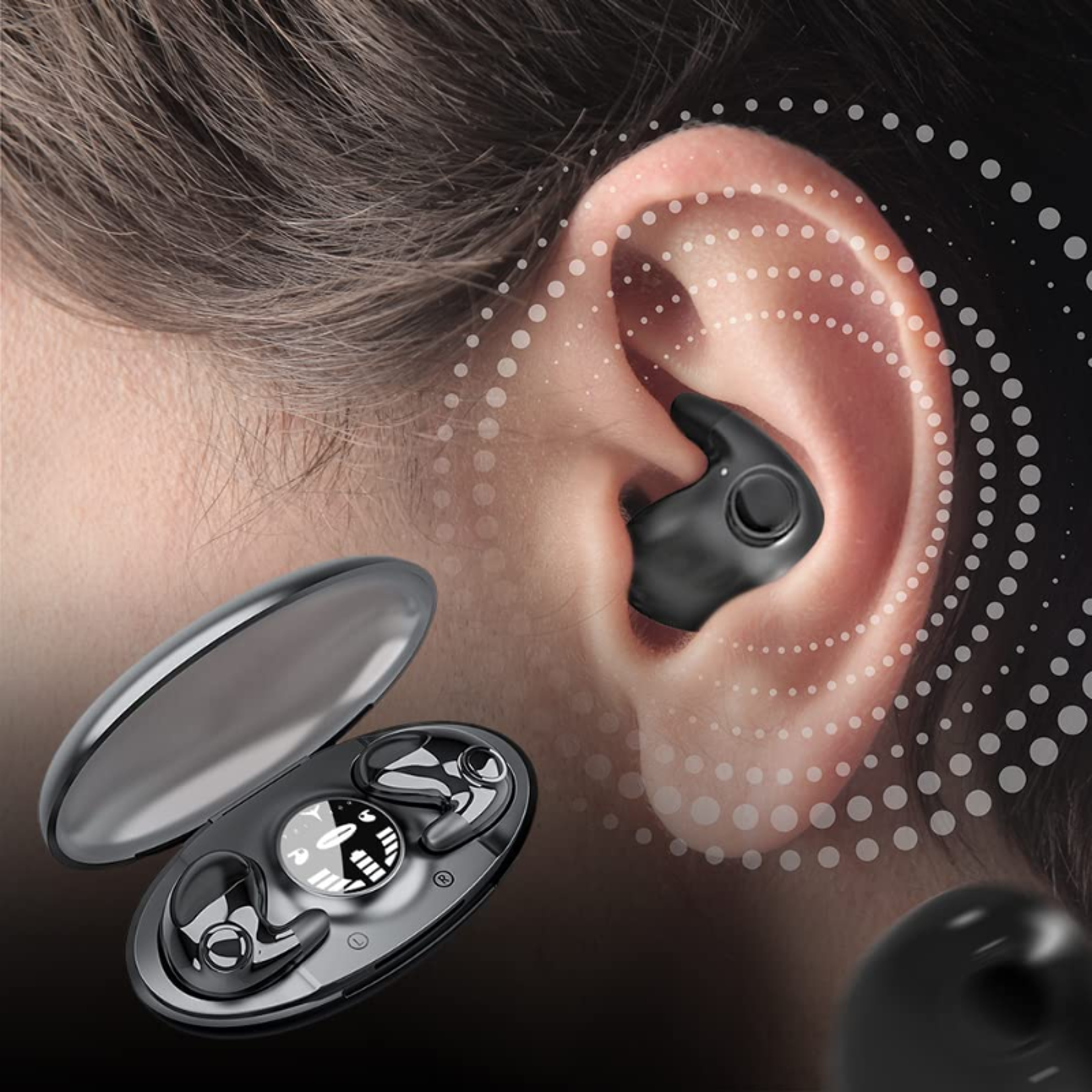 invisible sleep earbuds bluetooth mini wireless earphones with touch control