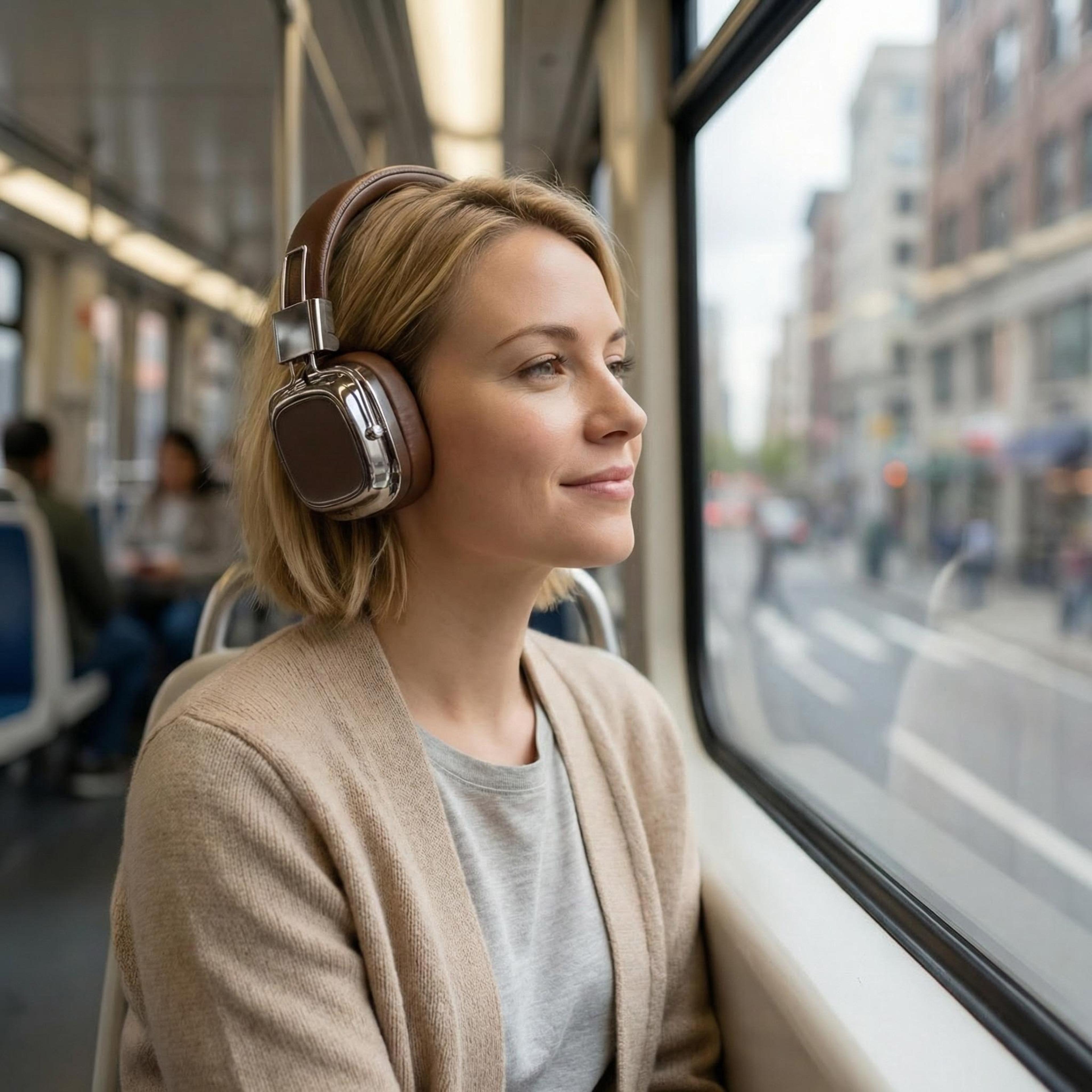leather bluetooth over ear headphones with bluetooth foldable design & wired mode