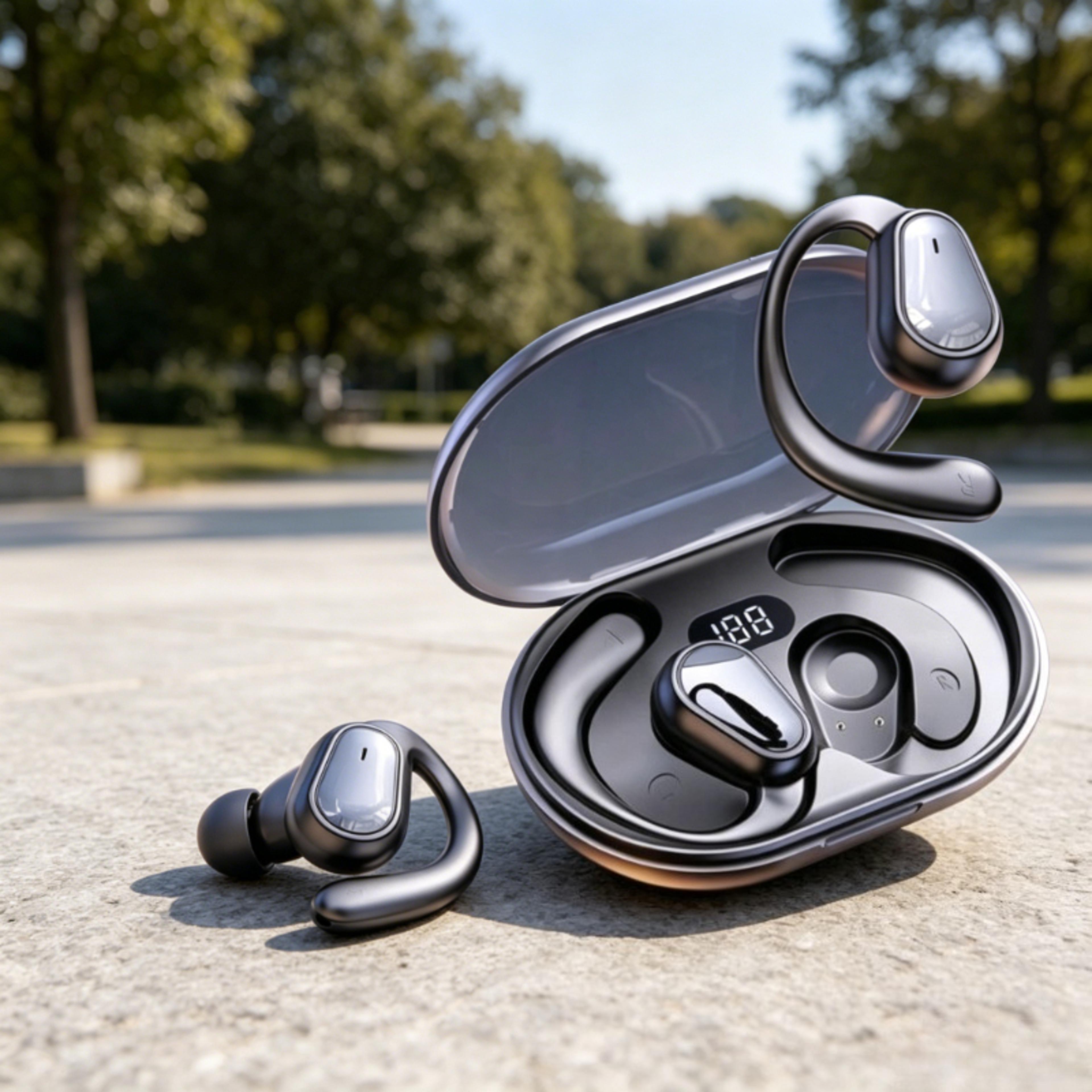wireless bluetooth earbuds with bluetooth hifi stereo & transparent charging case
