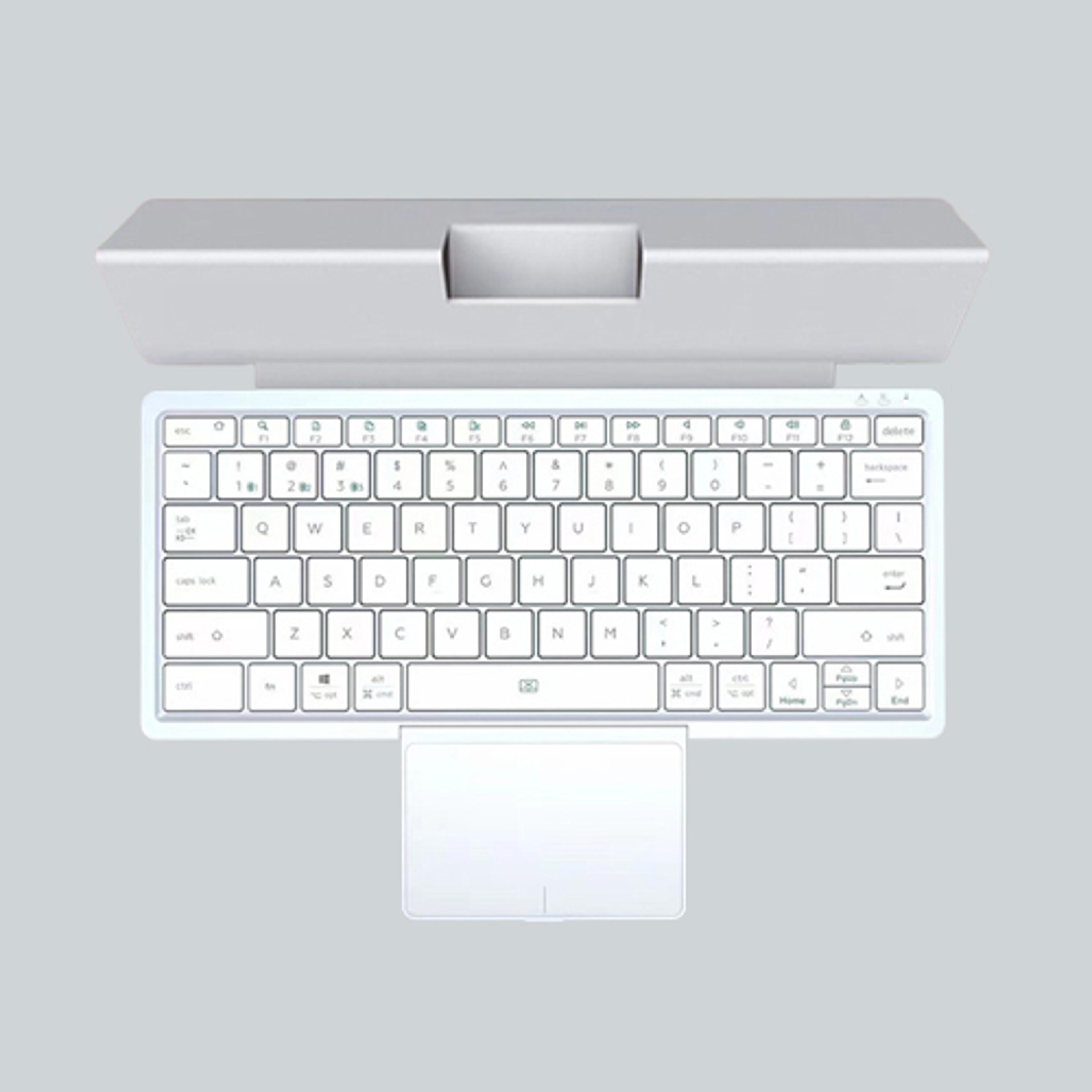 foldable bluetooth keyboard with large touchpad for ipad tablet & laptop rechargeable wireless keyboard