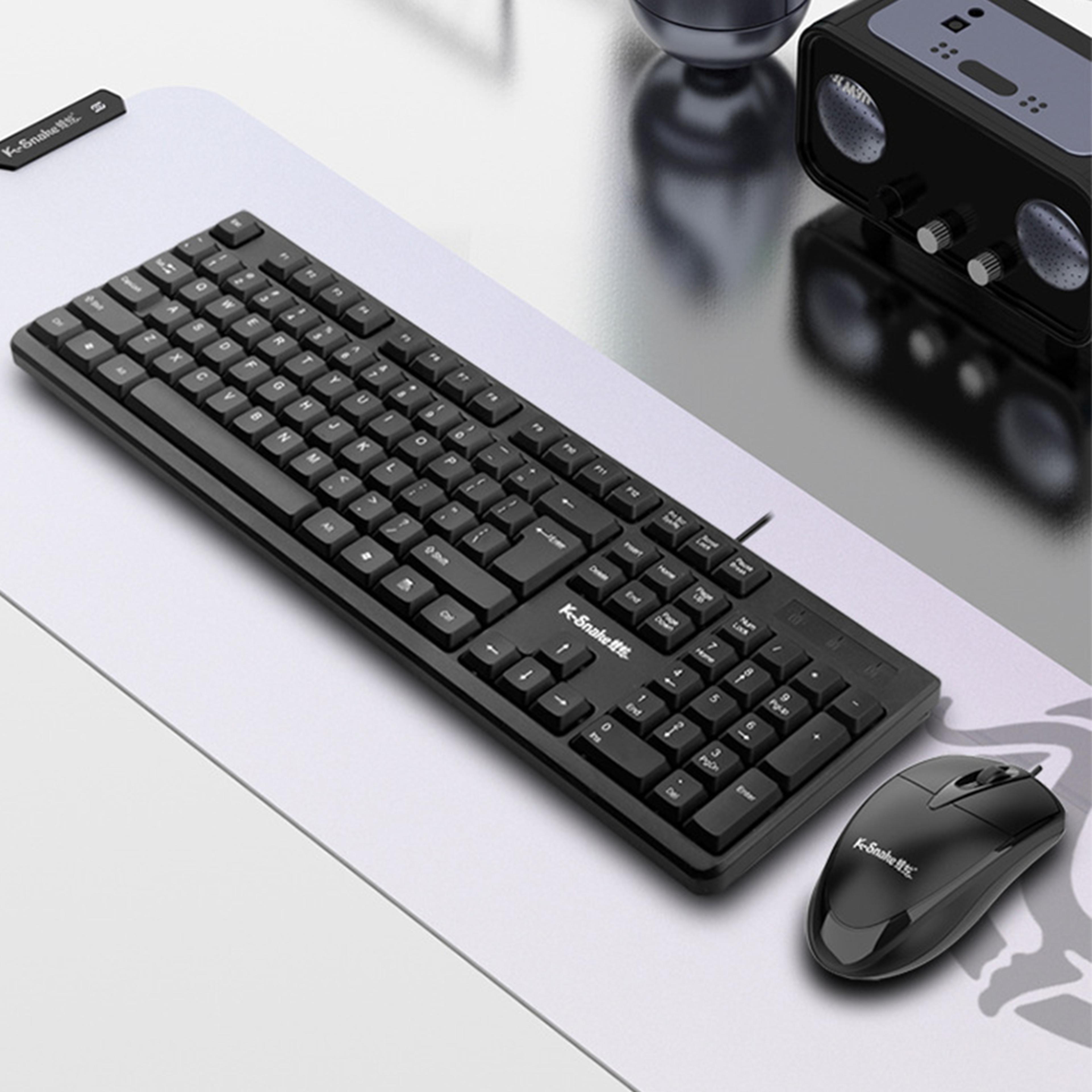 reliable wired usb keyboard and mouse combo for pc laptop & office gaming