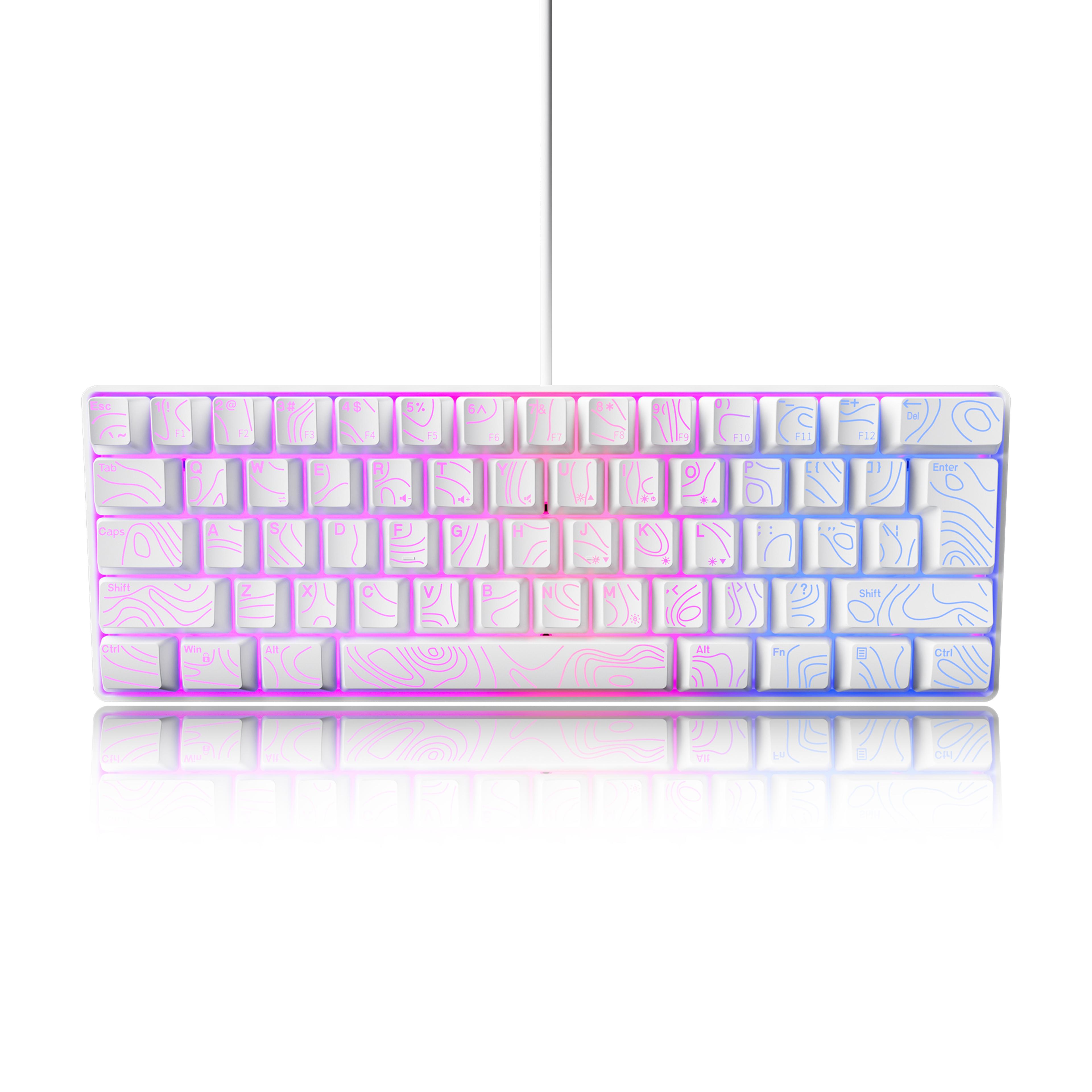 gaming keyboard with rgb backlight compact wired mini keyboard for pc laptop and windows