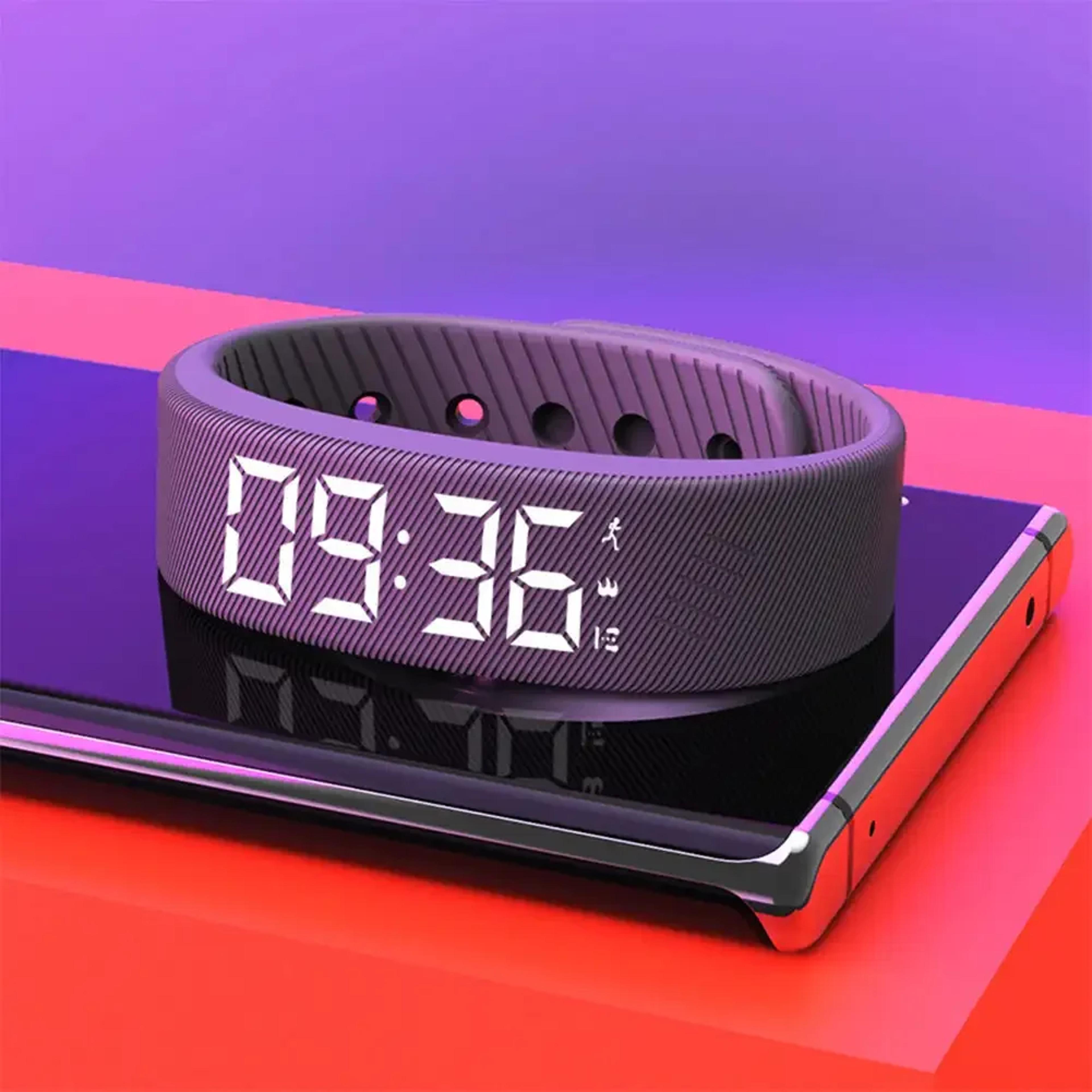 waterproof smart fitness band with led display pedometer and vibration alarm