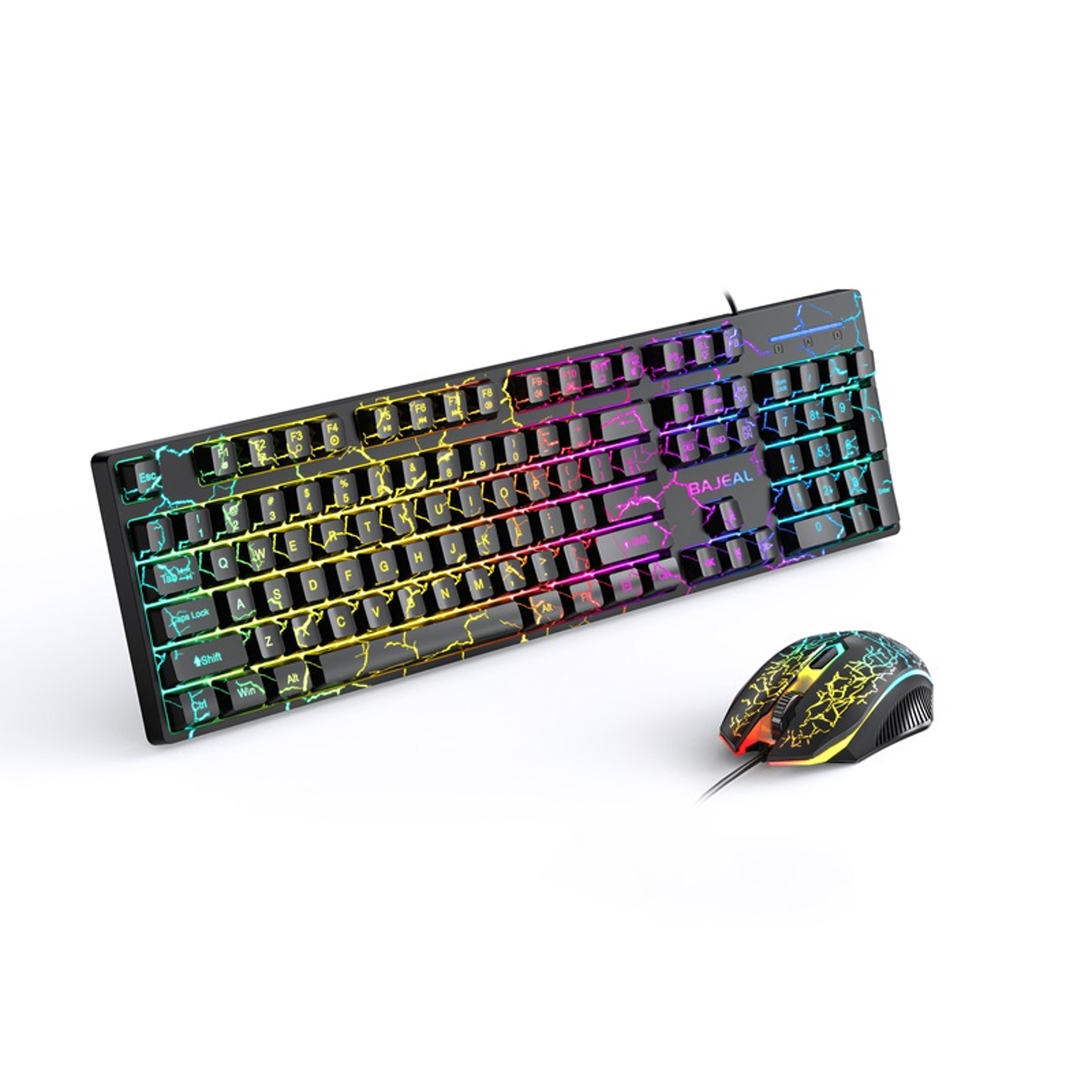 rgb gaming keyboard mouse combo with backlit floating keycaps