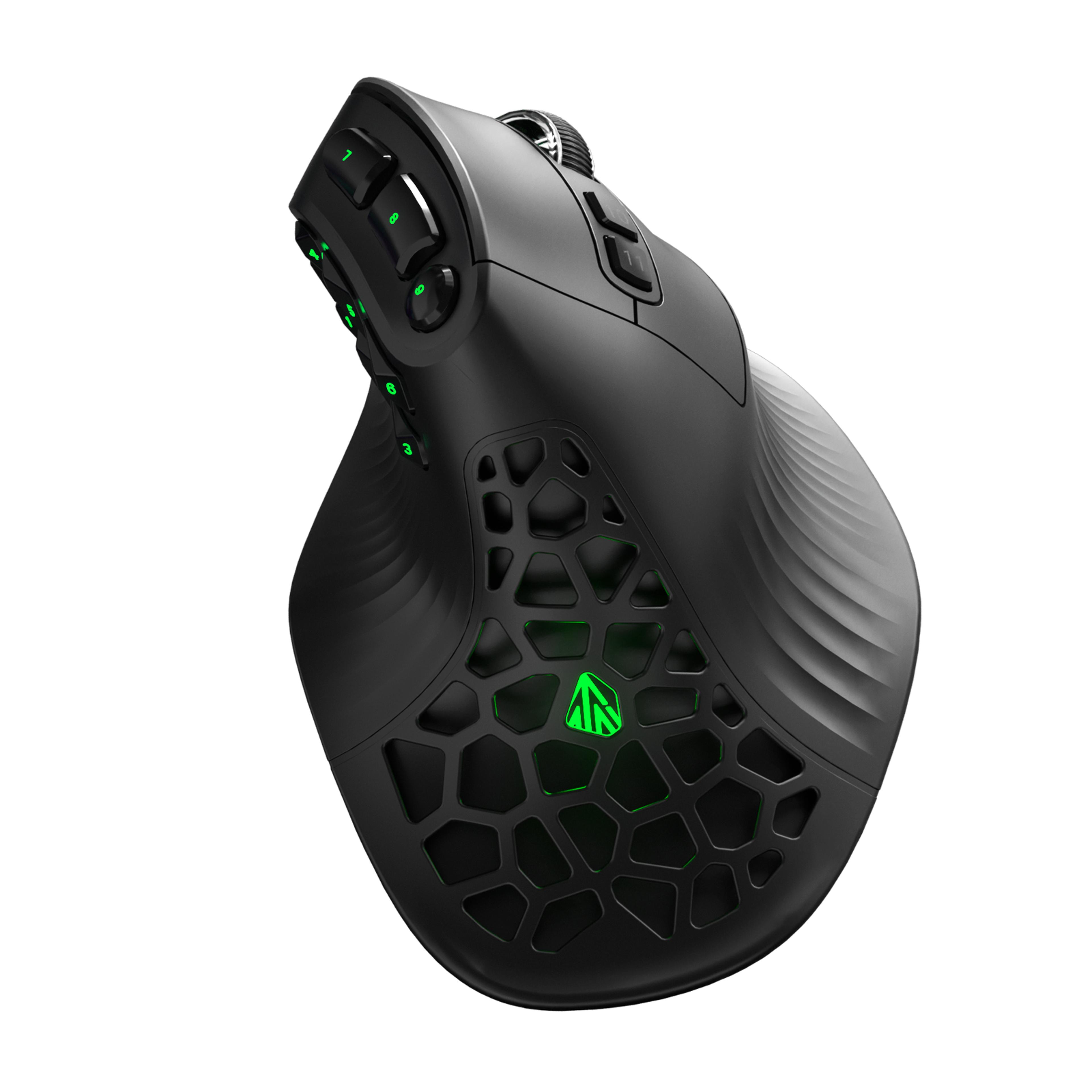 ergonomic vertical wireless gaming mouse with polling and battery