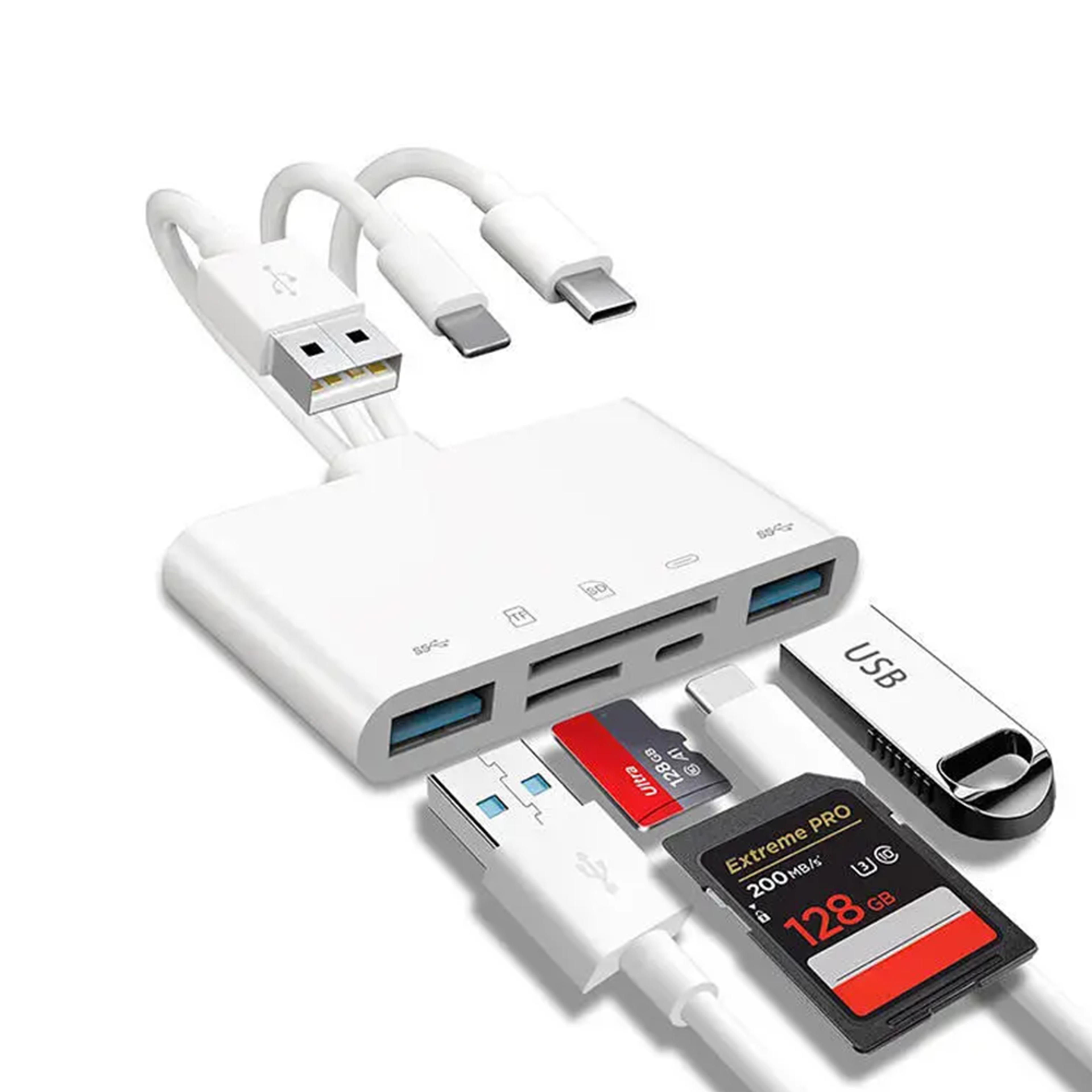 otg card reader with usb c sd card reader for iphone android ipad