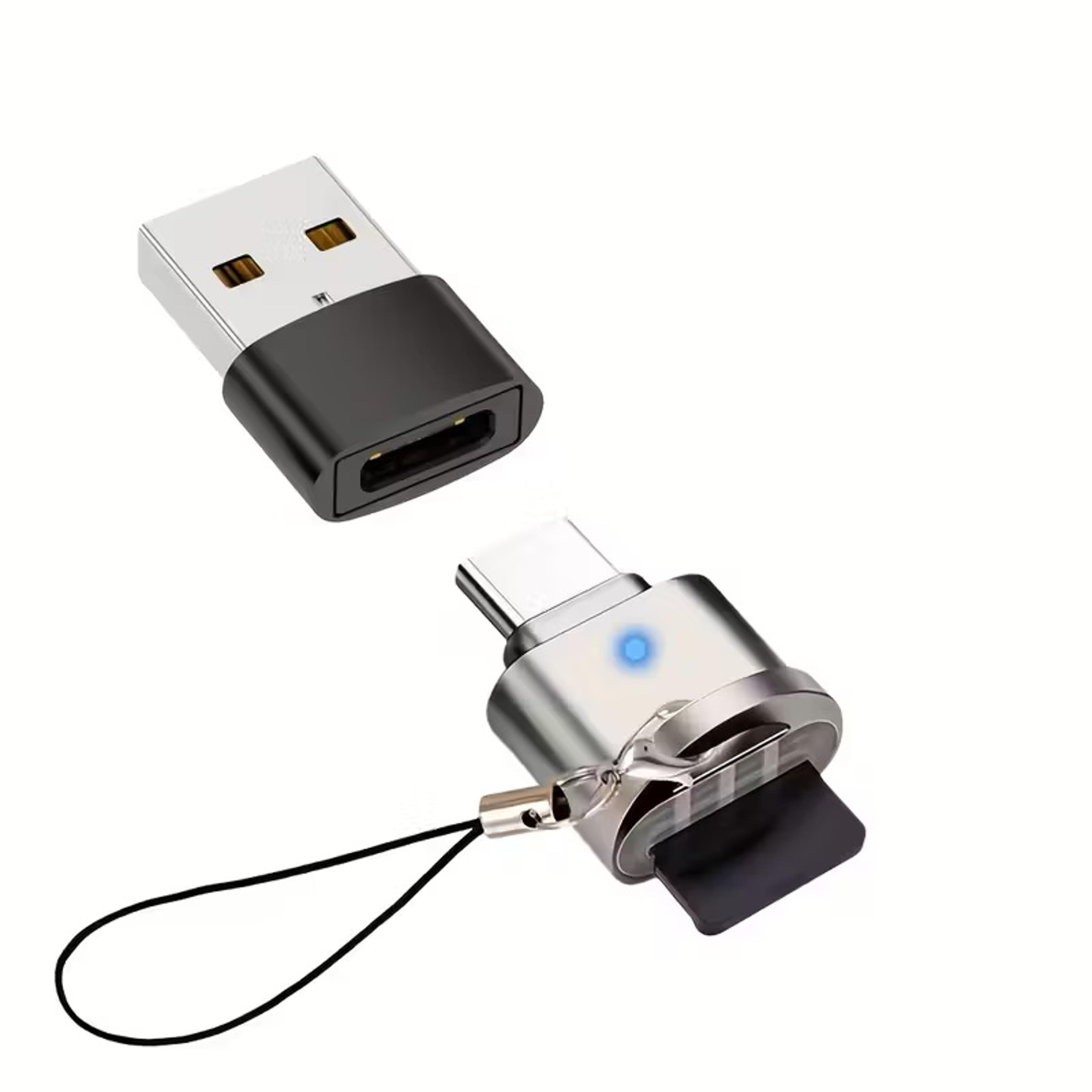 usb c sd card reader with usb adapter for micro sd memory cards