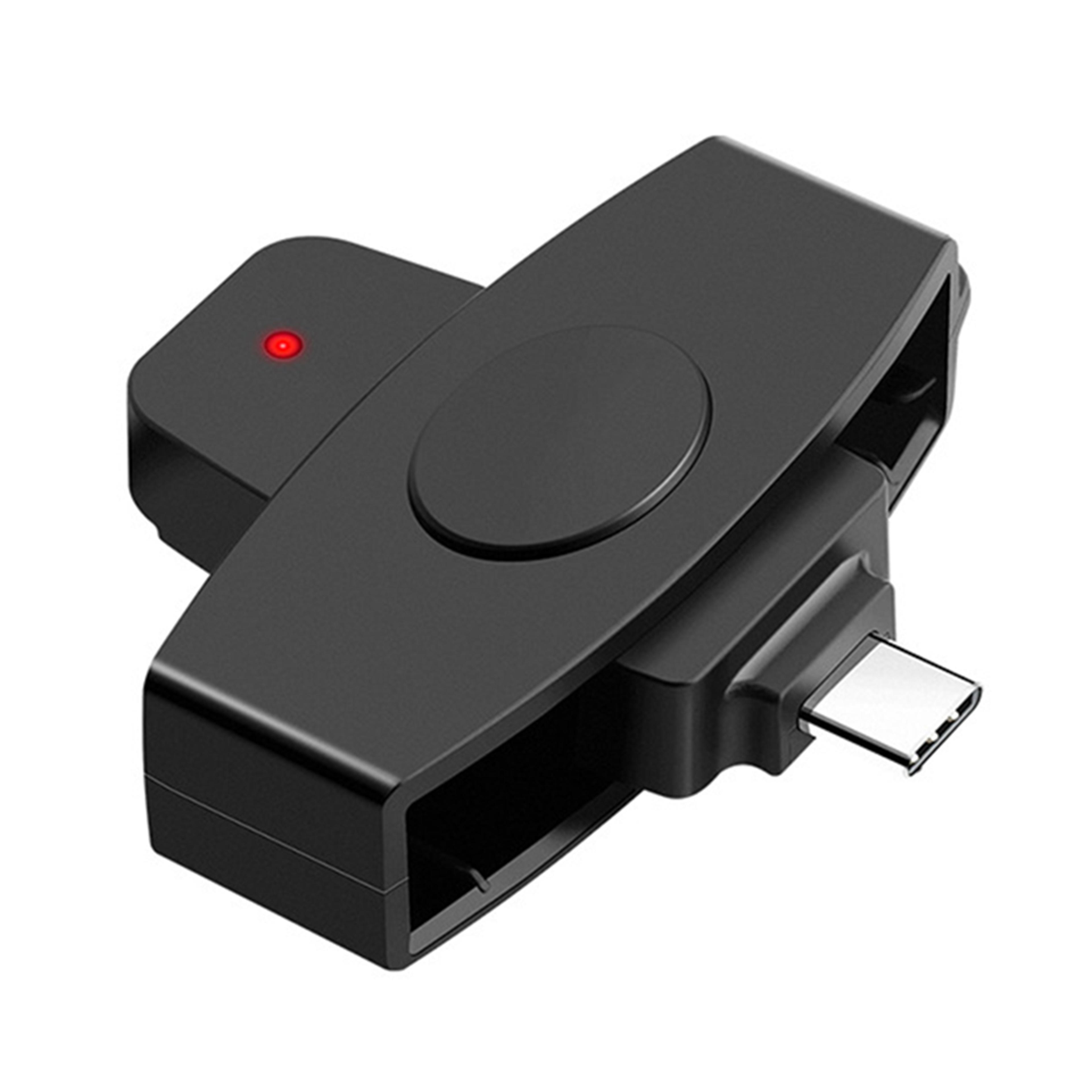 usb c smart card reader for cac id sim and ic cards multi system compatible