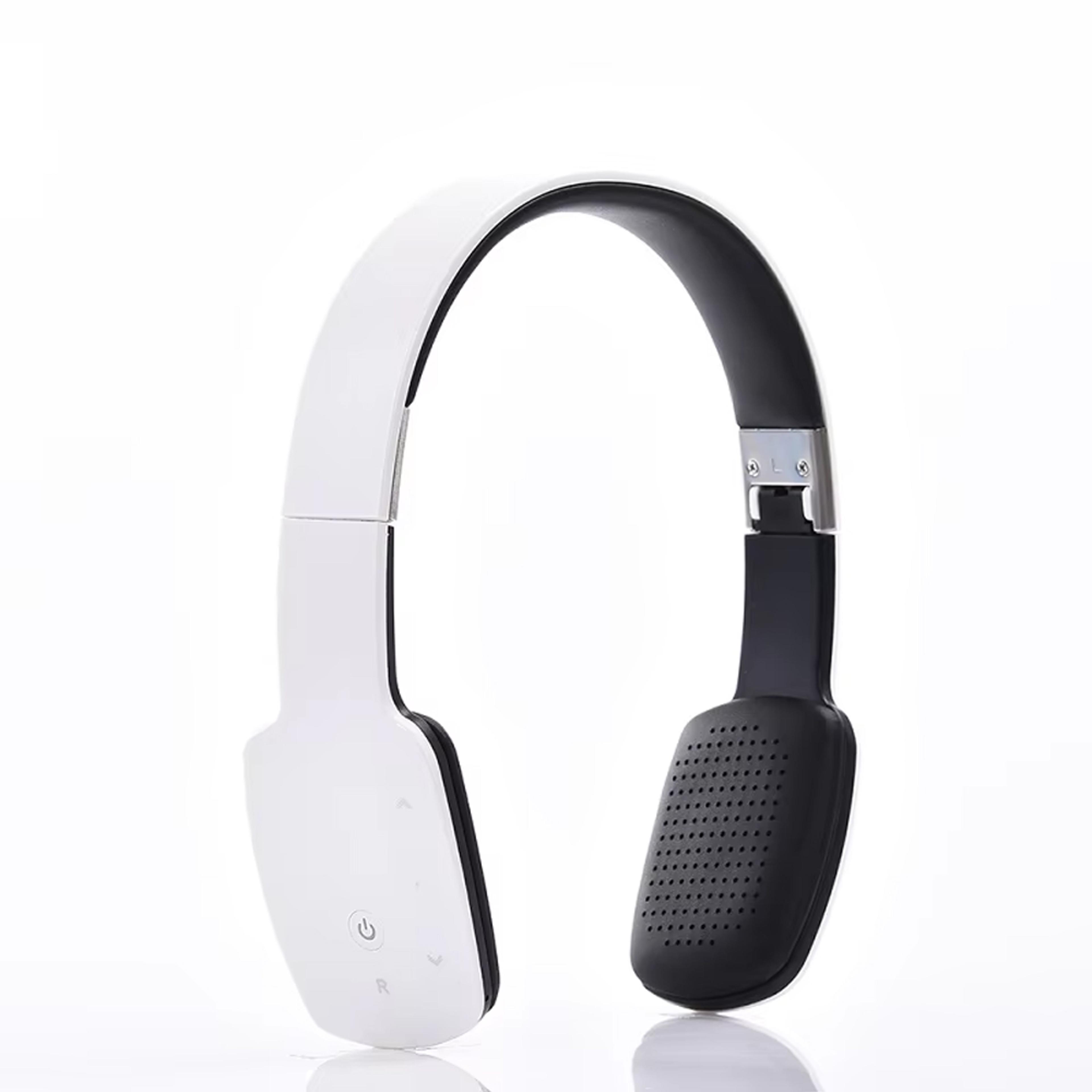 wireless bluetooth on ear headphones with microphone and foldable design