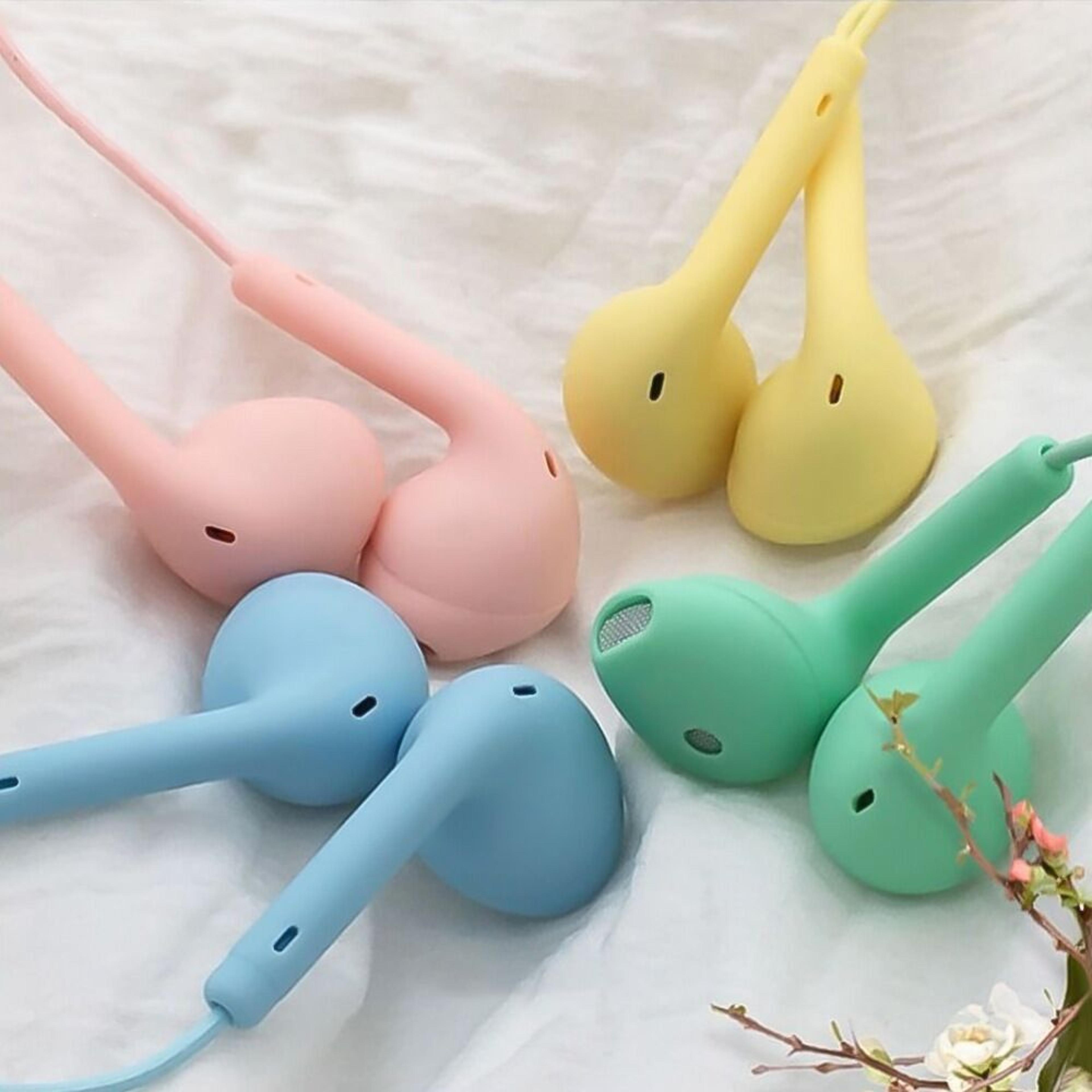 wired in ear headphones with mic stereo sports earbuds