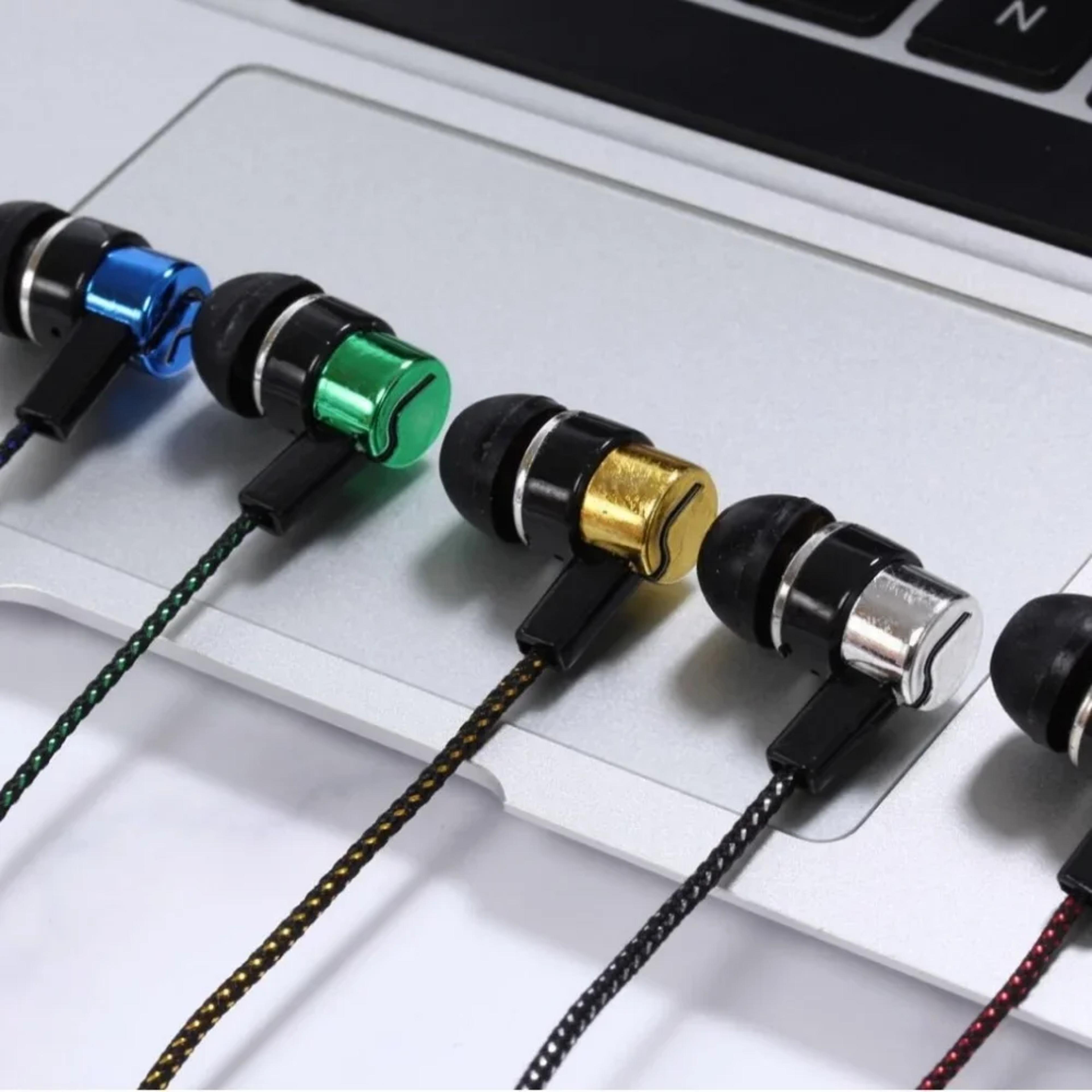 hifi stereo wired earbuds with microphone and deep bass sound